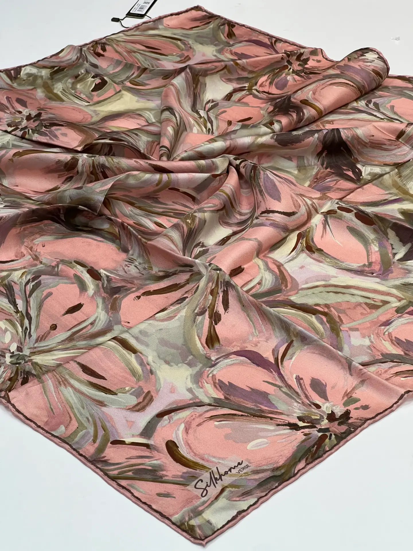 Silk home twil ipek eşarp 1062 PUDRA