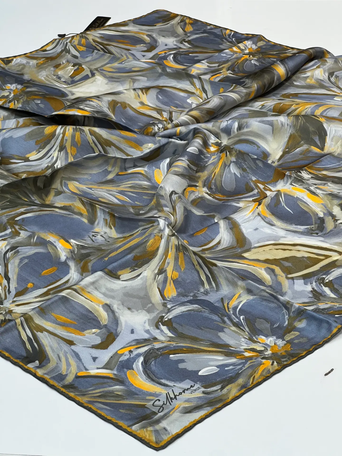 Silk home twil ipek eşarp 1062 İNDİGO