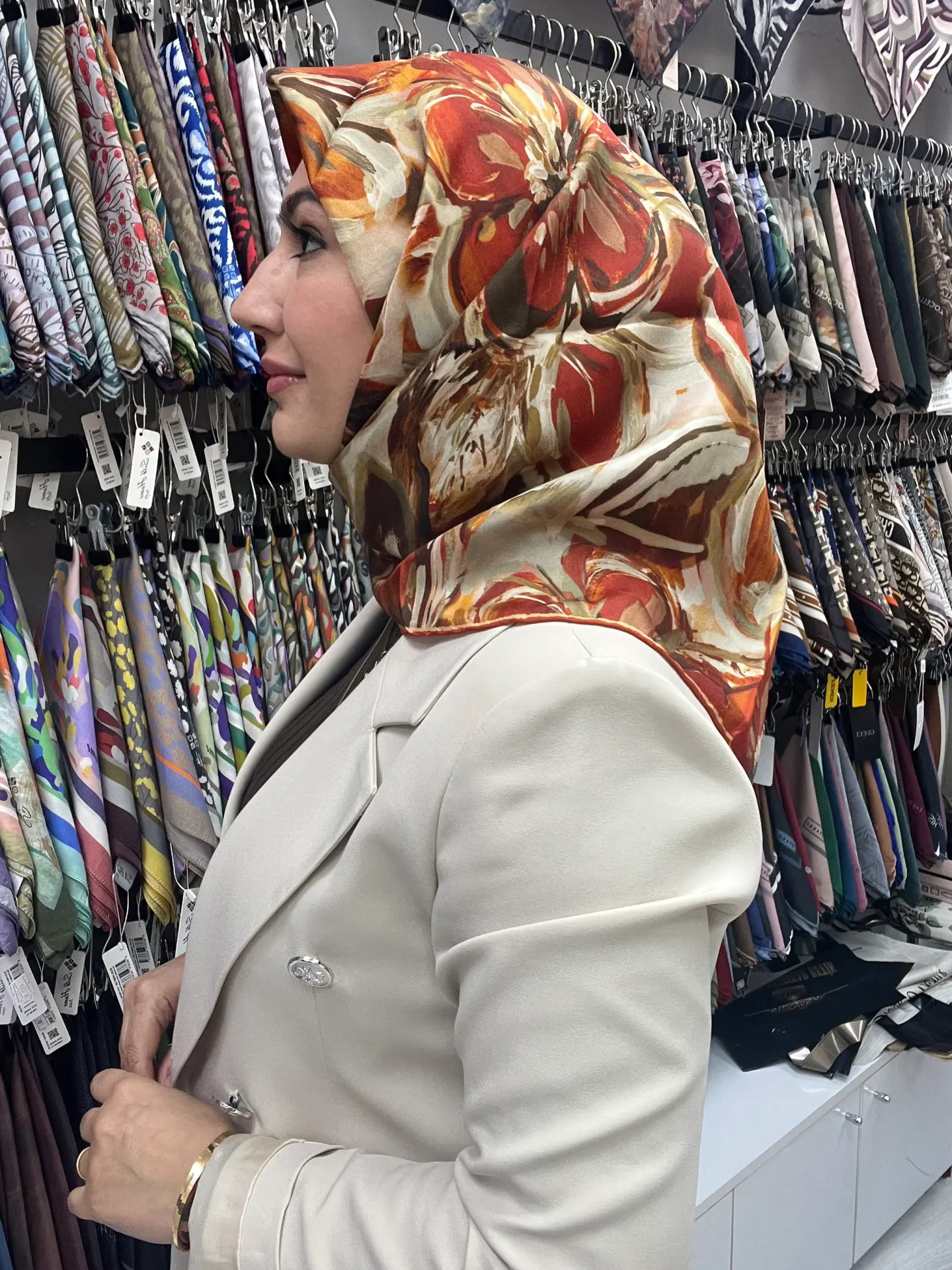 Silk home twil ipek eşarp 1062 KİREMİT