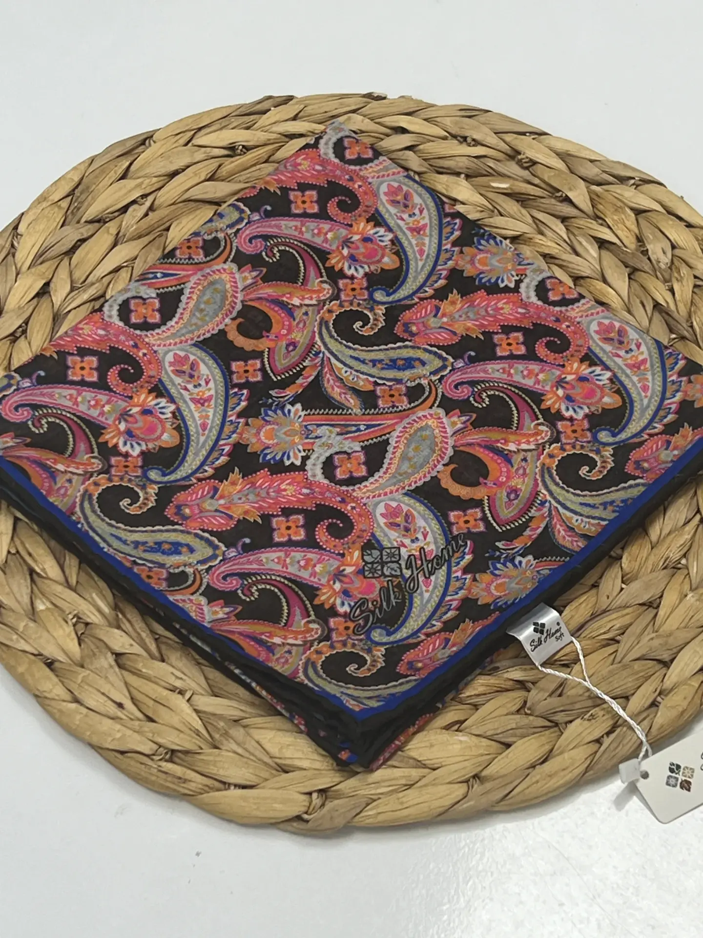SİLK HOME ETNİK DESEN SOFT EŞARP siyah