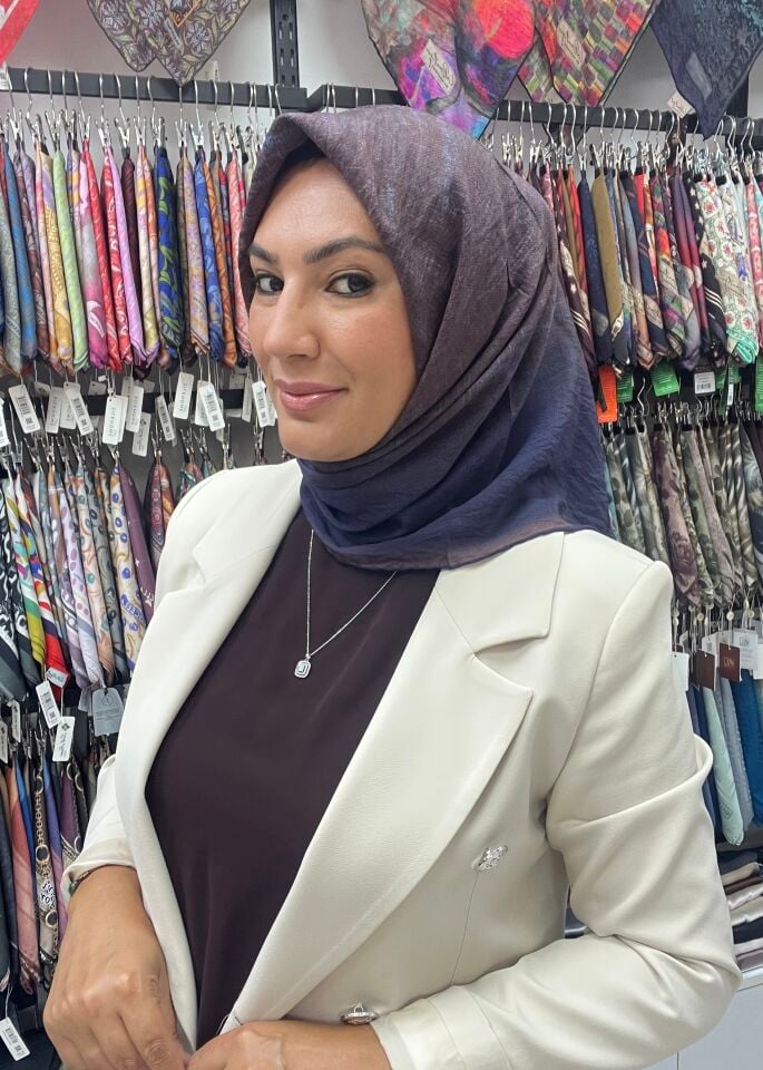 LA BOUTİQUE GÜZ SERİSİ EŞARP 1187 KİREMİT-LACİVERT
