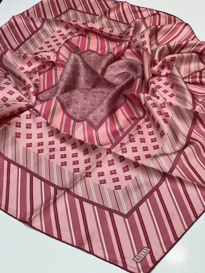 BELLİ TWİL İPEK EŞARP SONBAHAR KIŞ 1184 PEMBE