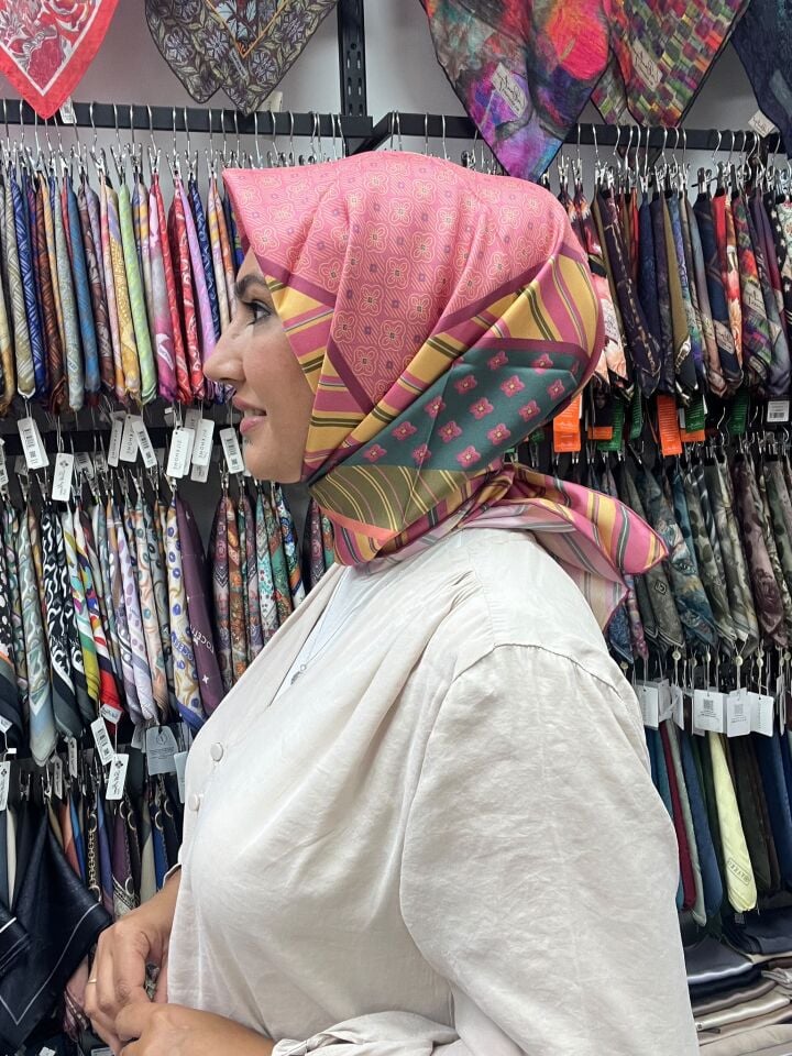 BELLİ TWİL İPEK EŞARP SONBAHAR KIŞ 1184 PEMBE