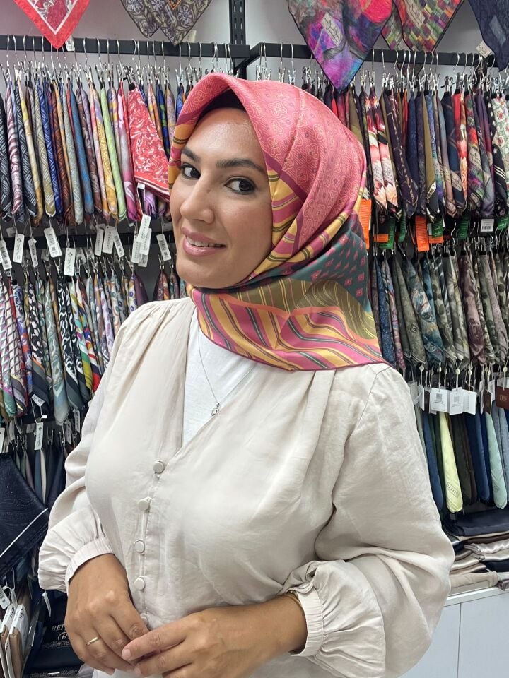 BELLİ TWİL İPEK EŞARP SONBAHAR KIŞ 1184 PEMBE