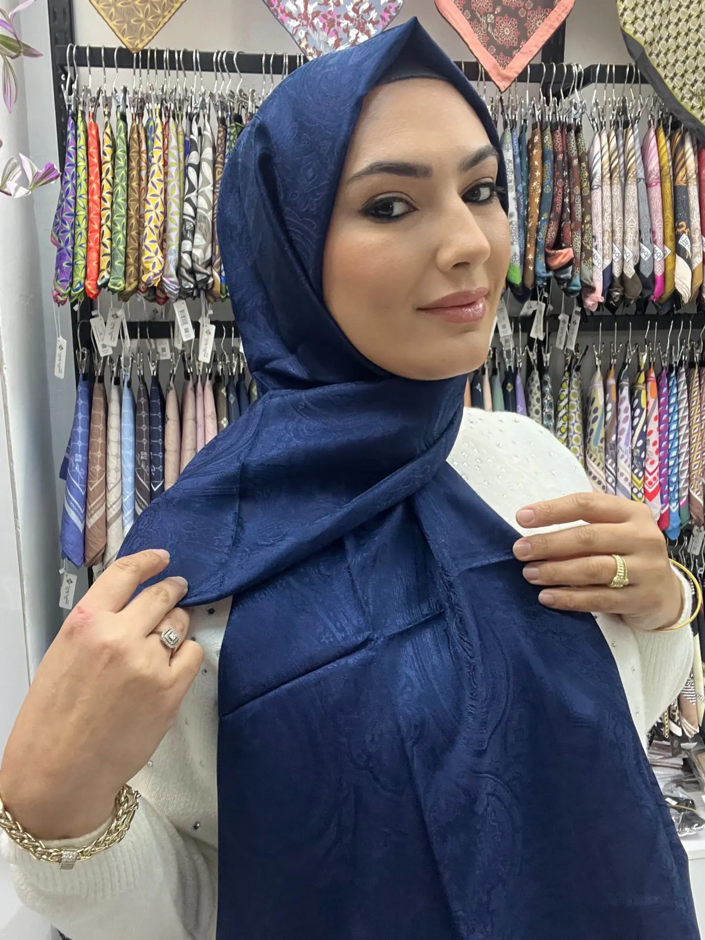 Etnik desen vual pamuk şal MODEL 1