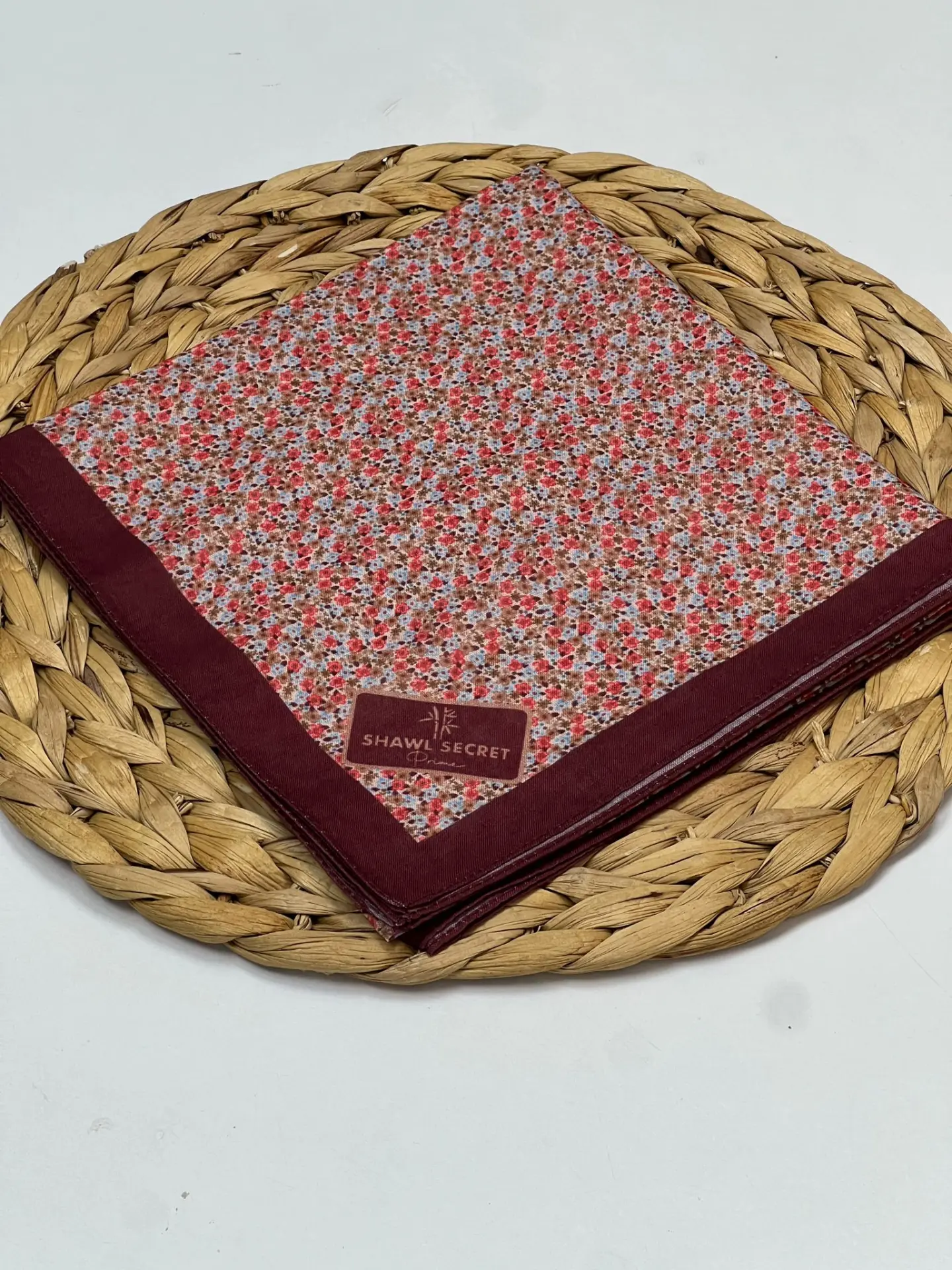 MİNİK ÇİÇEK DESENLİ LAVANTA KOKULU SOFT EŞARP mürdüm