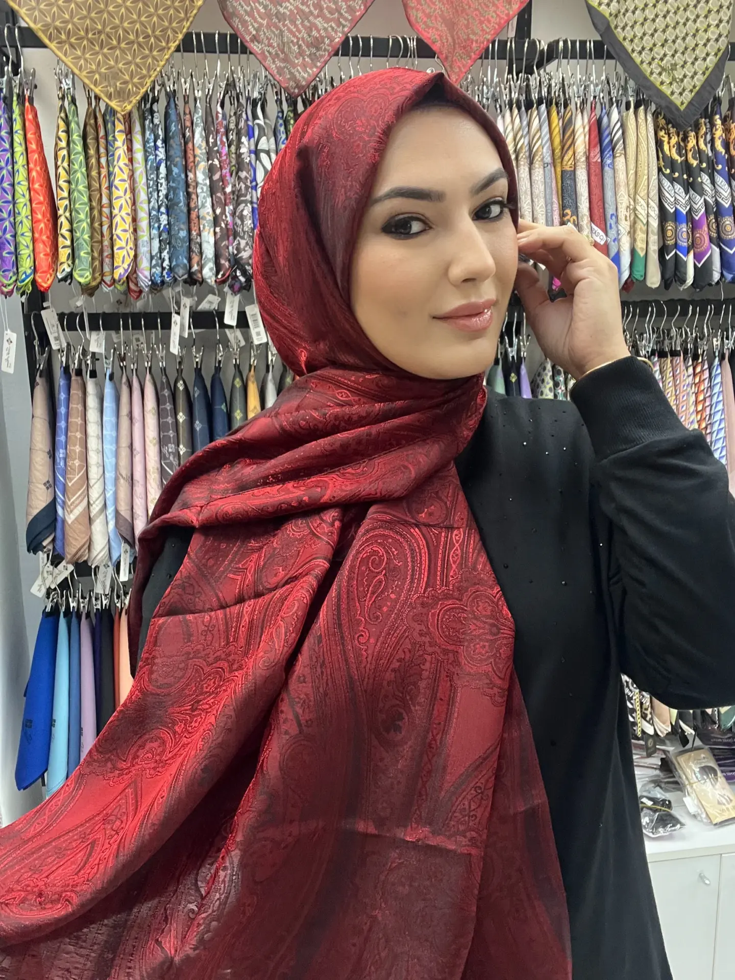Etnik desen vual pamuk şal MODEL 8