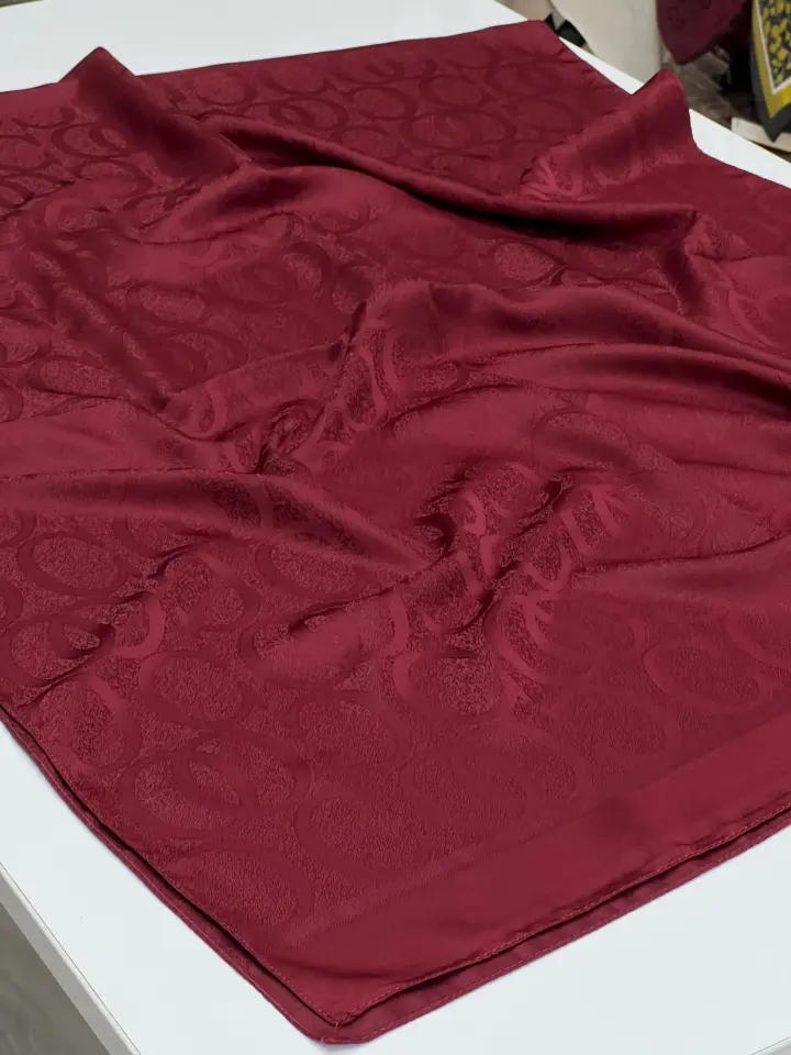 Halka desen jakar şal BORDO
