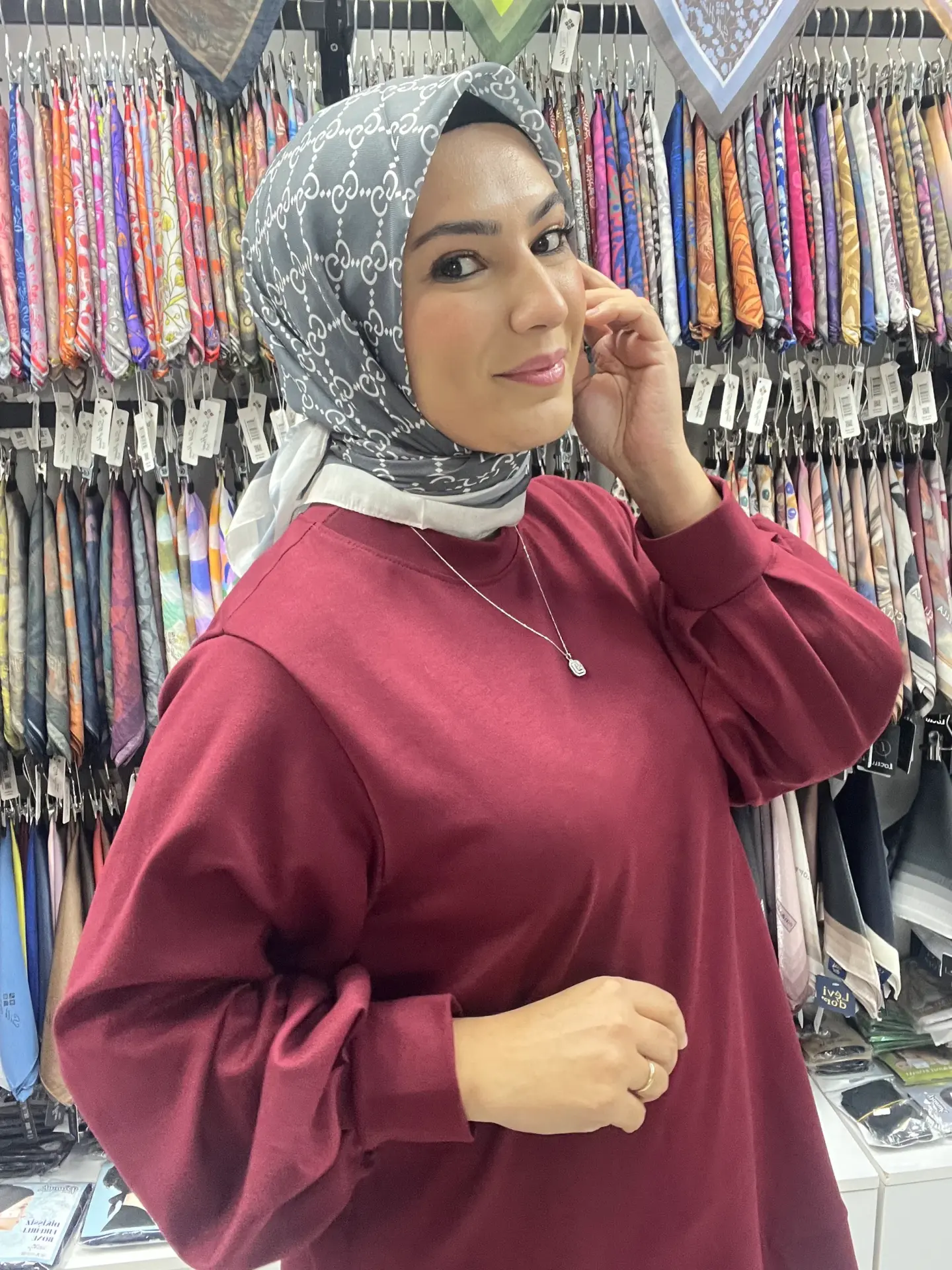 Marka desen soft eşarp GUCCİ 1005 MODEL 2
