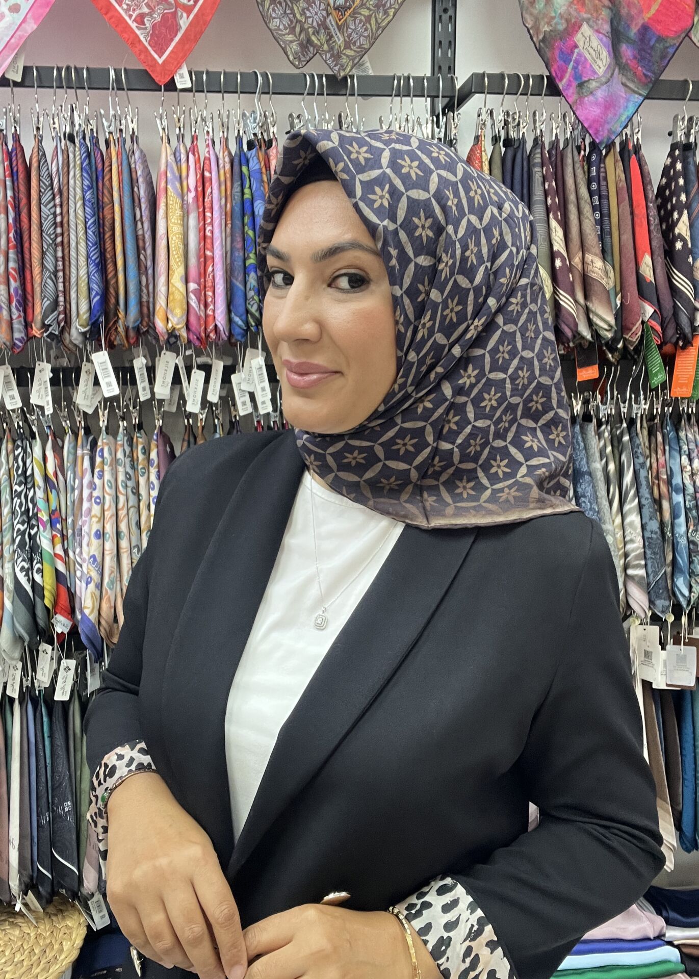 LA BOUTİQE YENİ DESEN GÜZ EŞARP 1190 LACİVERT