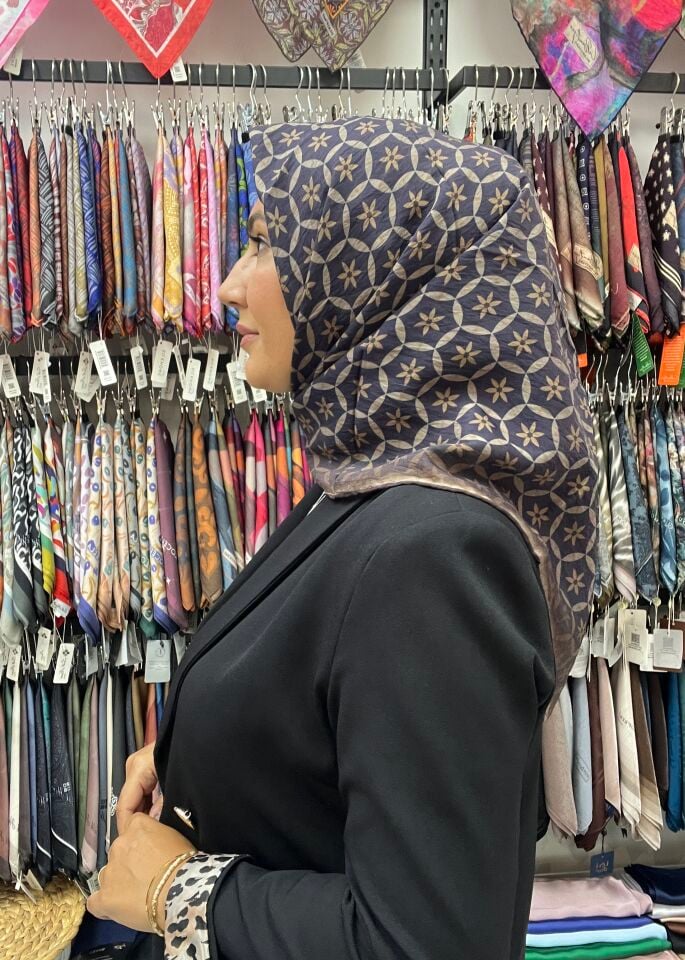 LA BOUTİQE YENİ DESEN GÜZ EŞARP 1190 LACİVERT