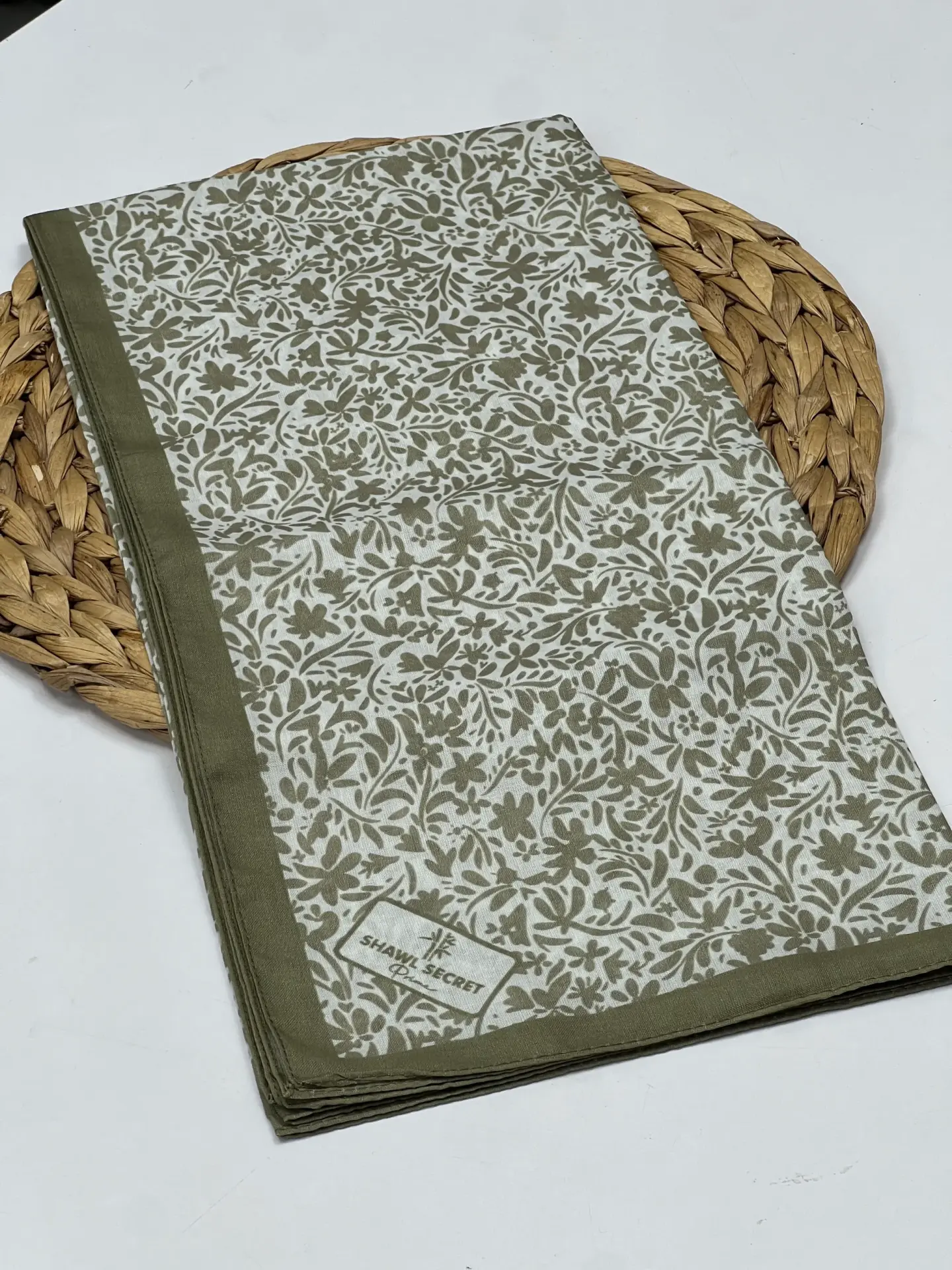LAVANTA KOKULU ÇİÇEK DESEN EŞARP mint