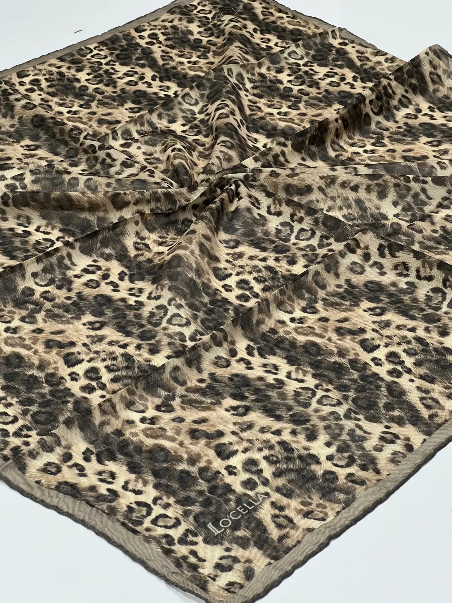 Locella leopar desen soft pamuk esarp MODEL 1