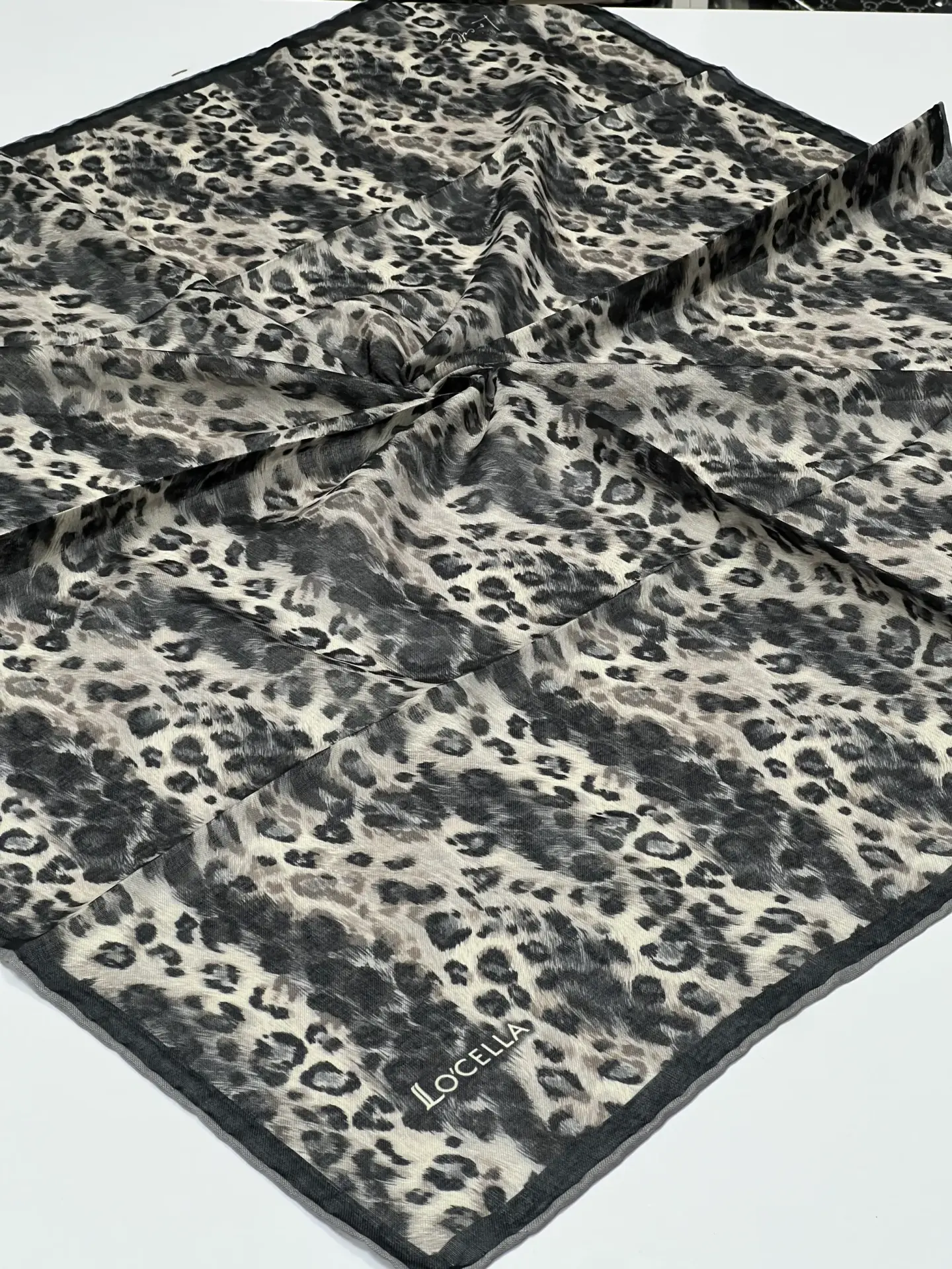Locella leopar desen soft pamuk esarp MODEL 6