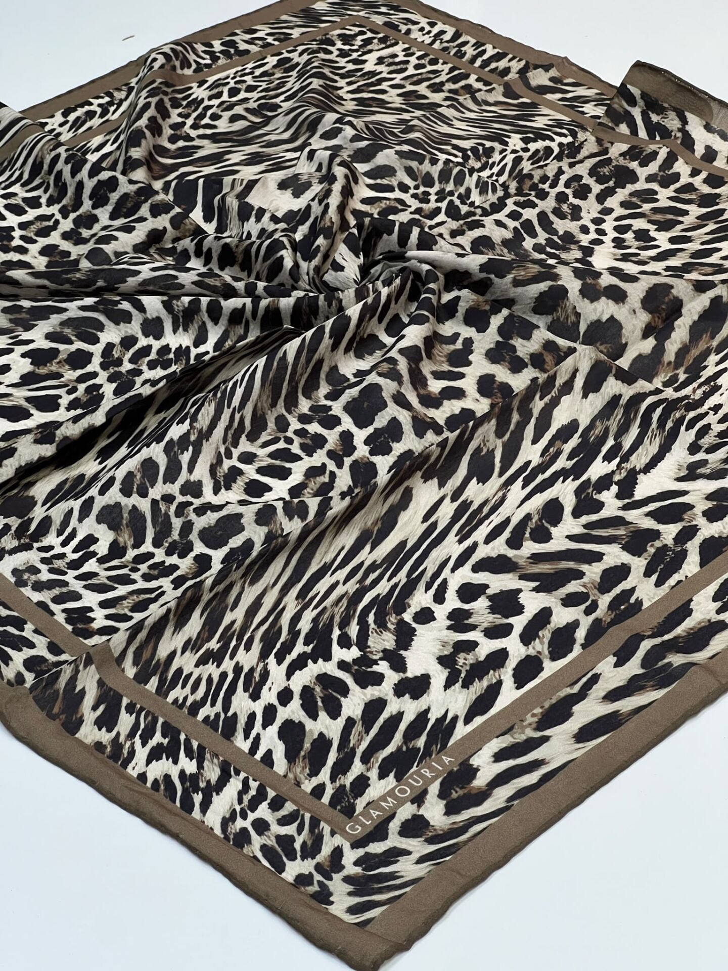 GLAMORİA LEOPAR DESEN EŞARP 1195 VİZON
