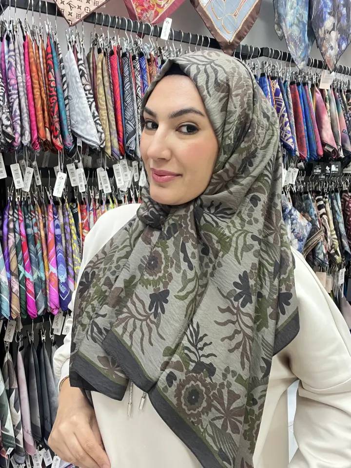SİLK HOME MAYDA SERİSİ ŞALLAR 1077 HAKİ YEŞİL