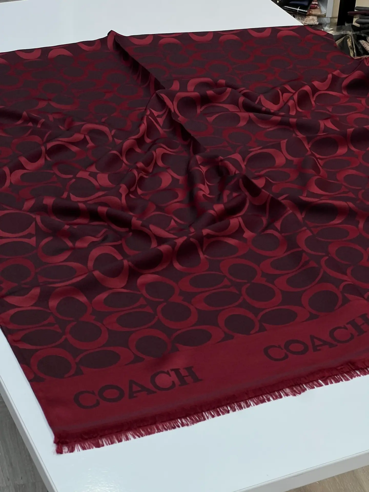coach kaşmir pamuk viskon şal BORDO