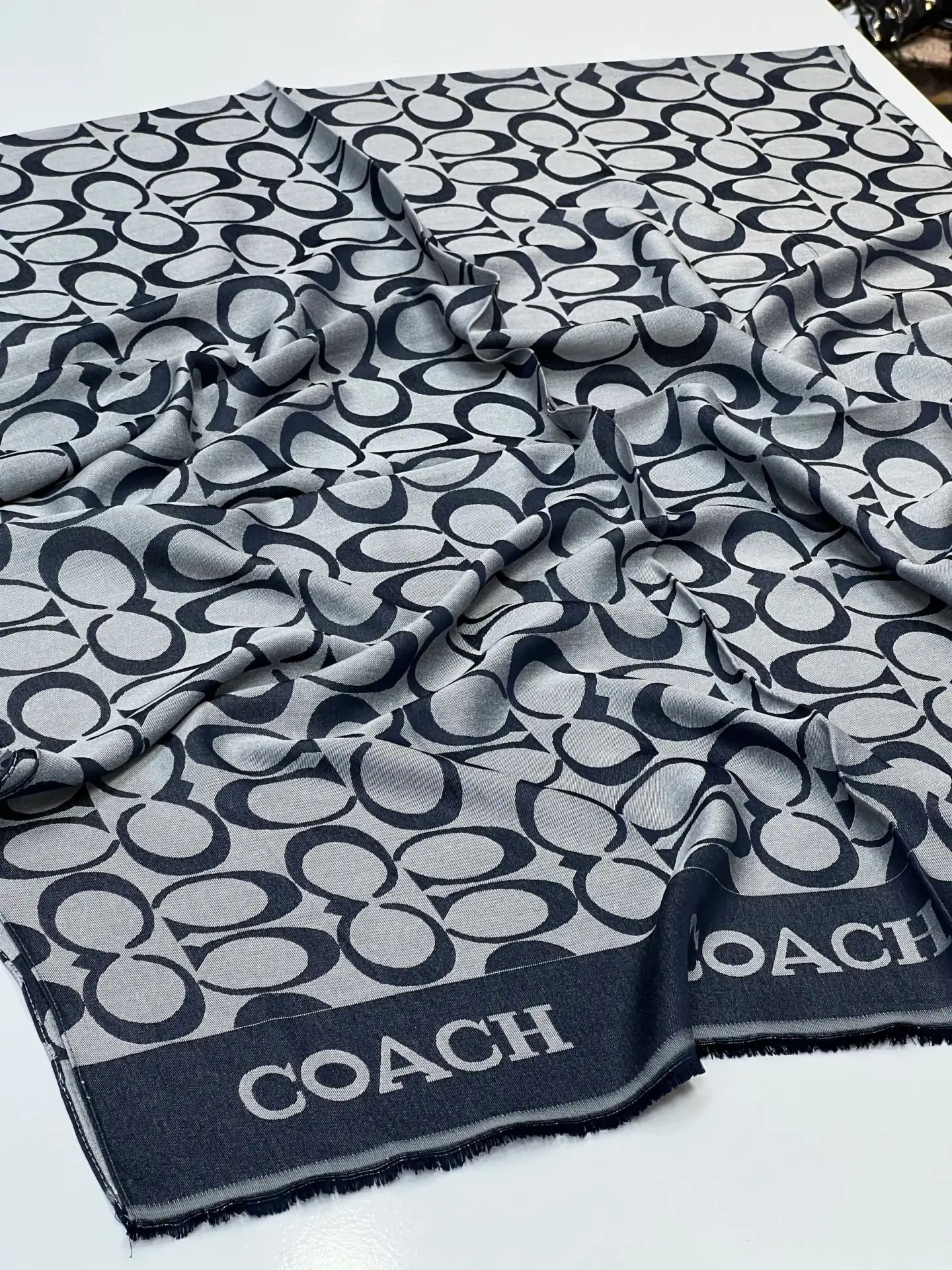 coach kaşmir pamuk viskon şal ANTRASİT