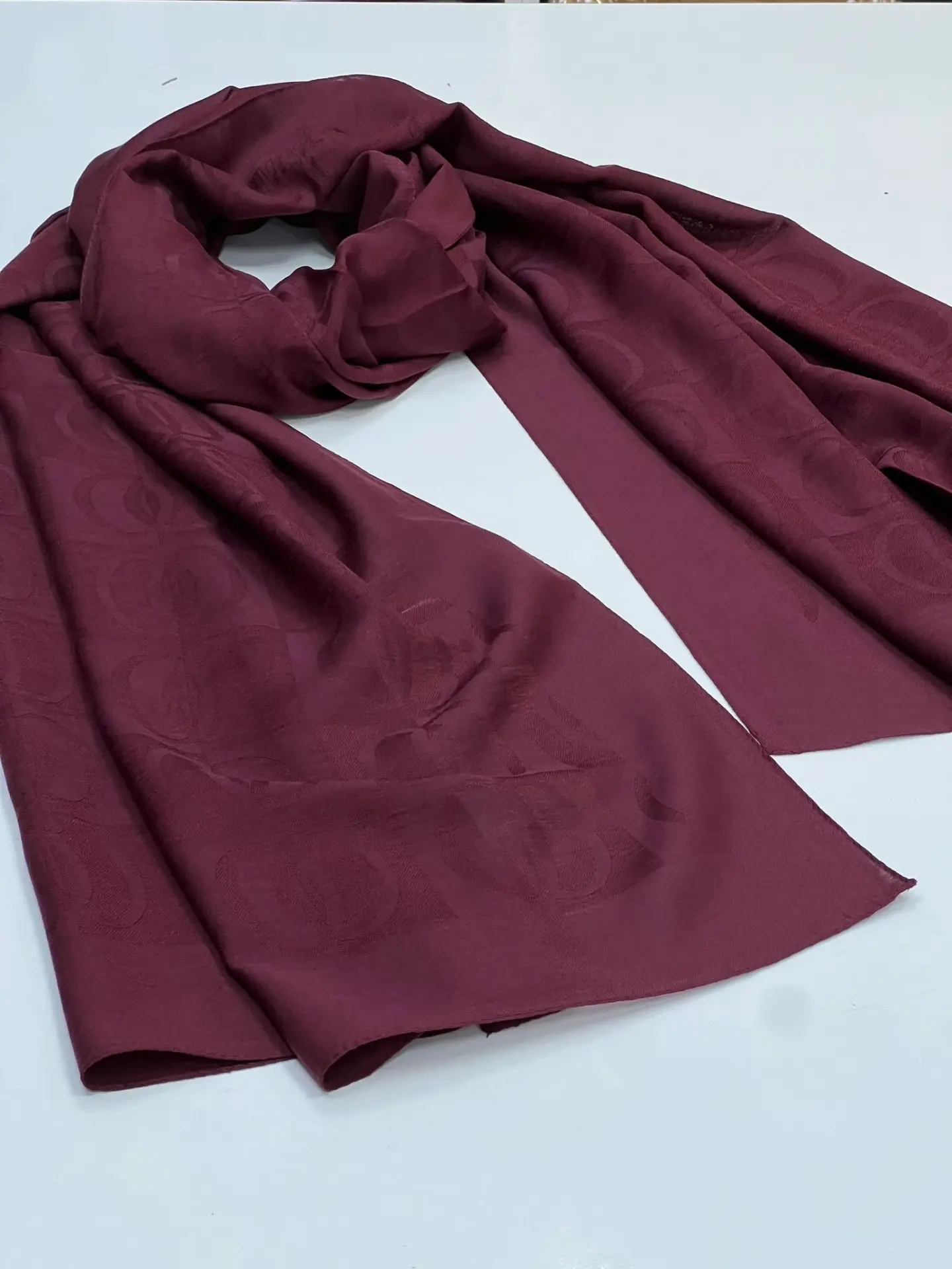 HALKA DESEN YAZLIK KUMAŞ ŞAL FLOŞSUZ 1090 BORDO