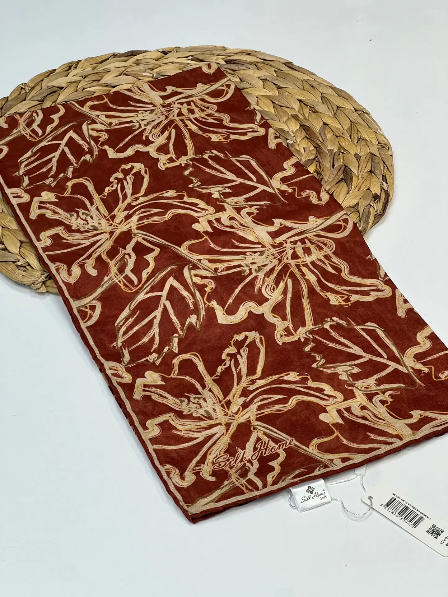 SİLK HOME SOFT PAMUK EŞARP 1017 KİREMİT