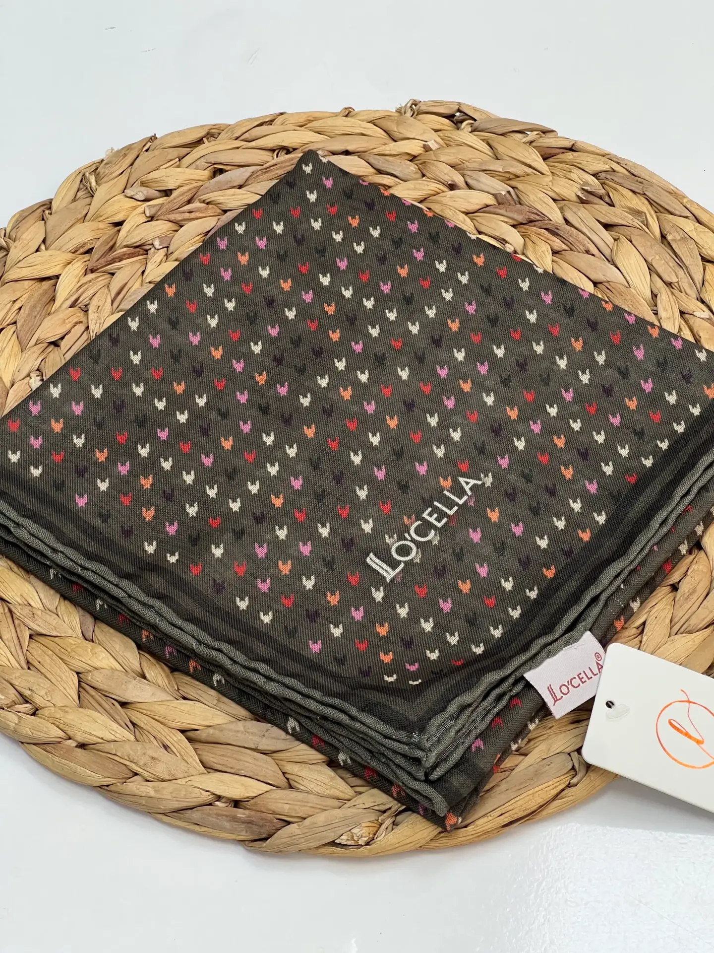 LOCELLA MİNİMAL DESEN SOFT EŞARP 1031 SÜTLÜ KAHVE
