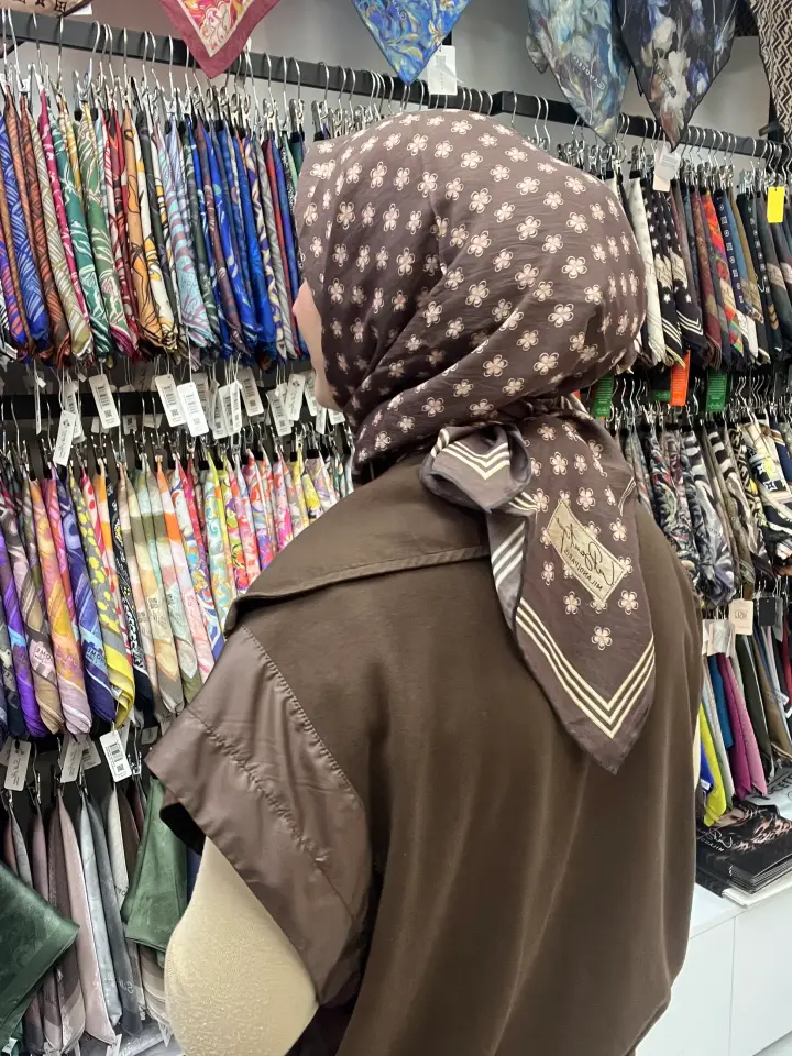LA BOUTİQUE ÇİÇEK EŞARP 1094 SÜTLÜ KAHVE