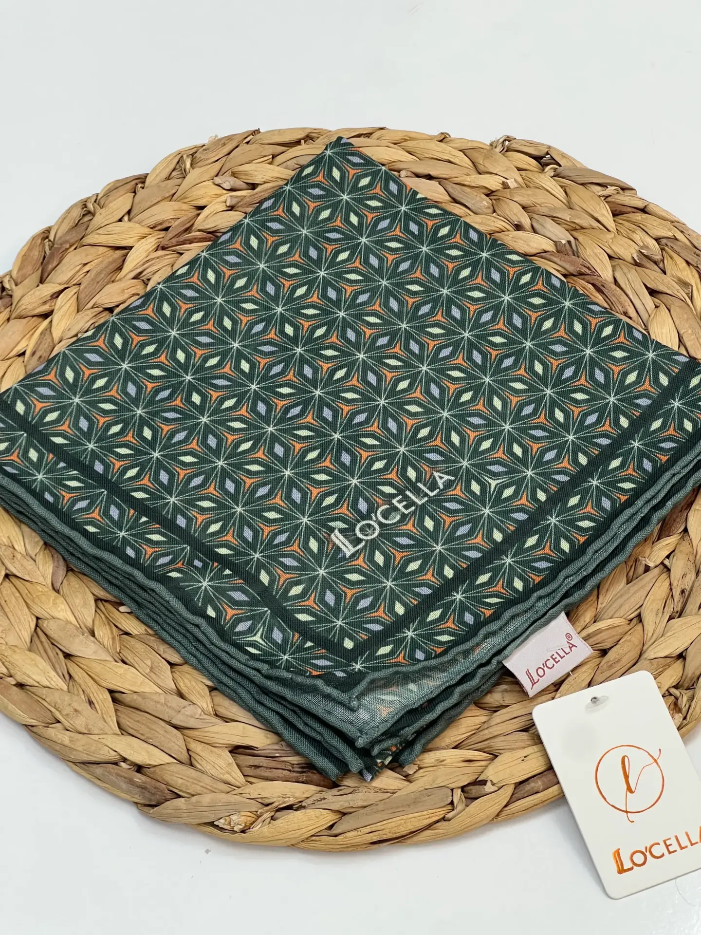 LOCELLA DESENLİ SOFT PAMUK EŞARP 1031 ZÜMRÜT YEŞİL