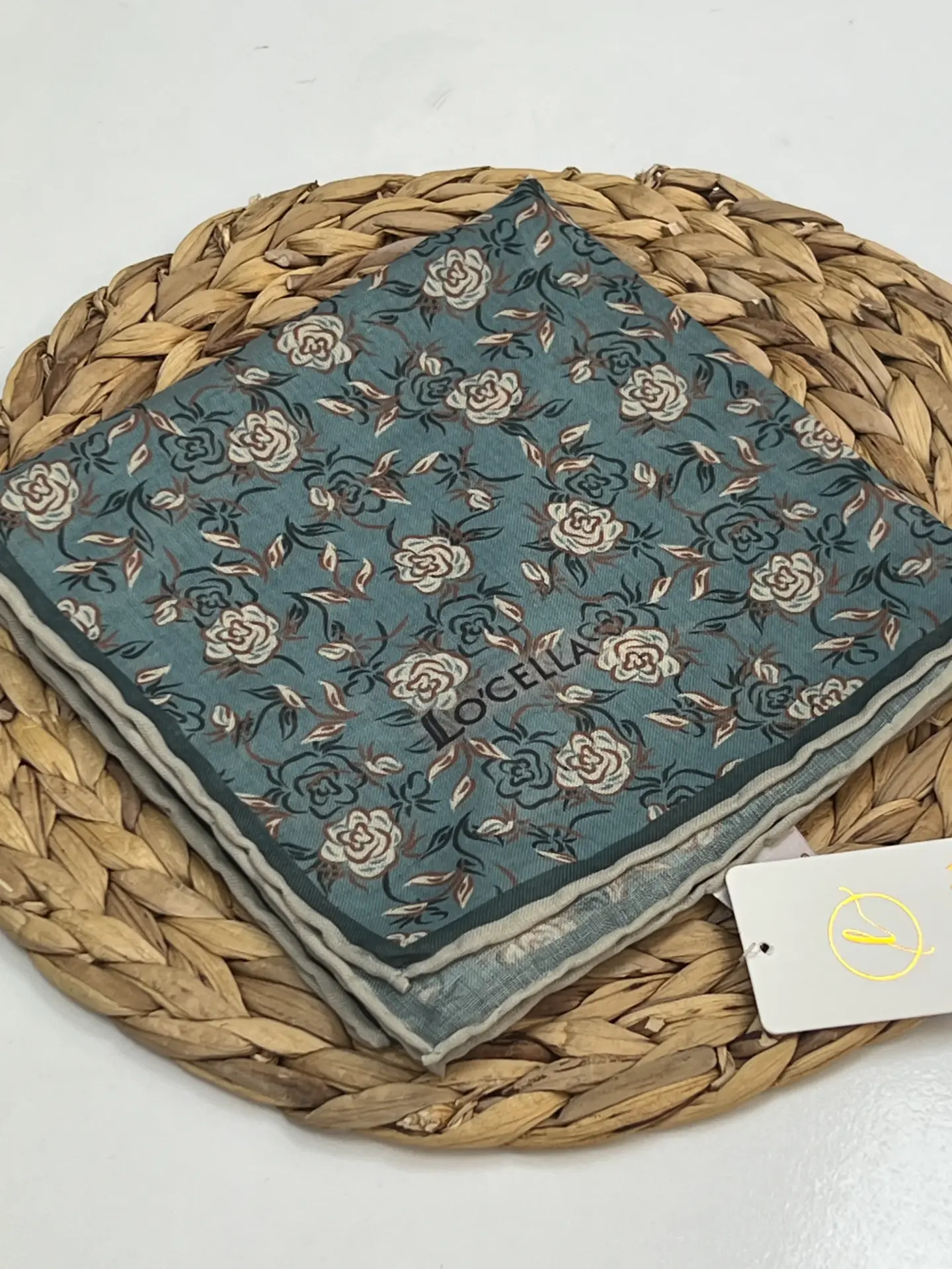 LOCELLA GÜL DESEN SOFT EŞARP 1031 AÇIK MAVİ
