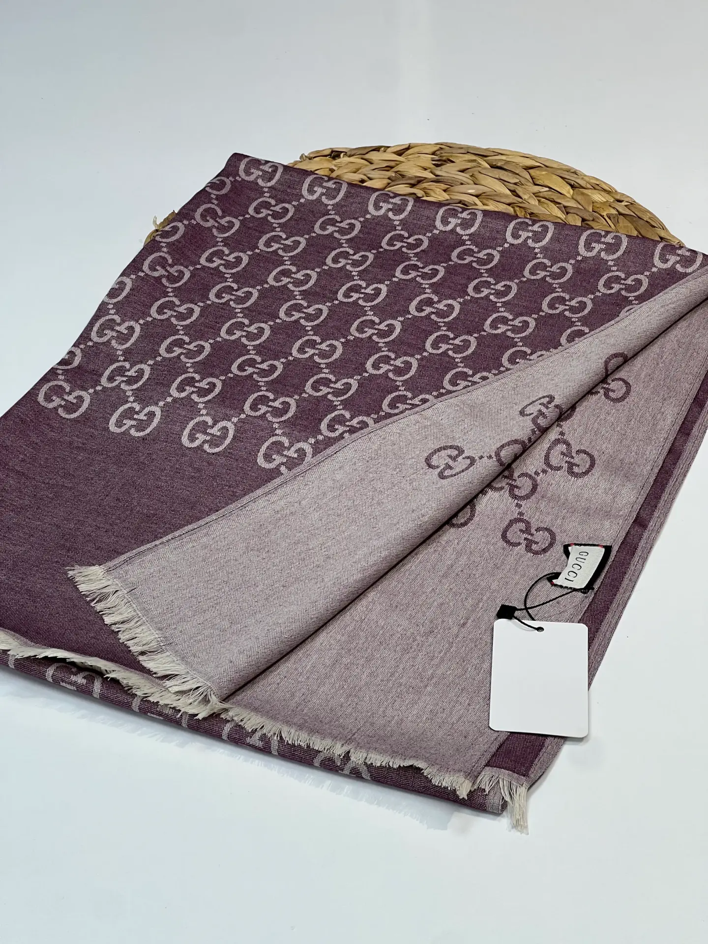GUCCI KAŞMİR PAMUK İPEK ŞAL 1076 GÜL KURUSU