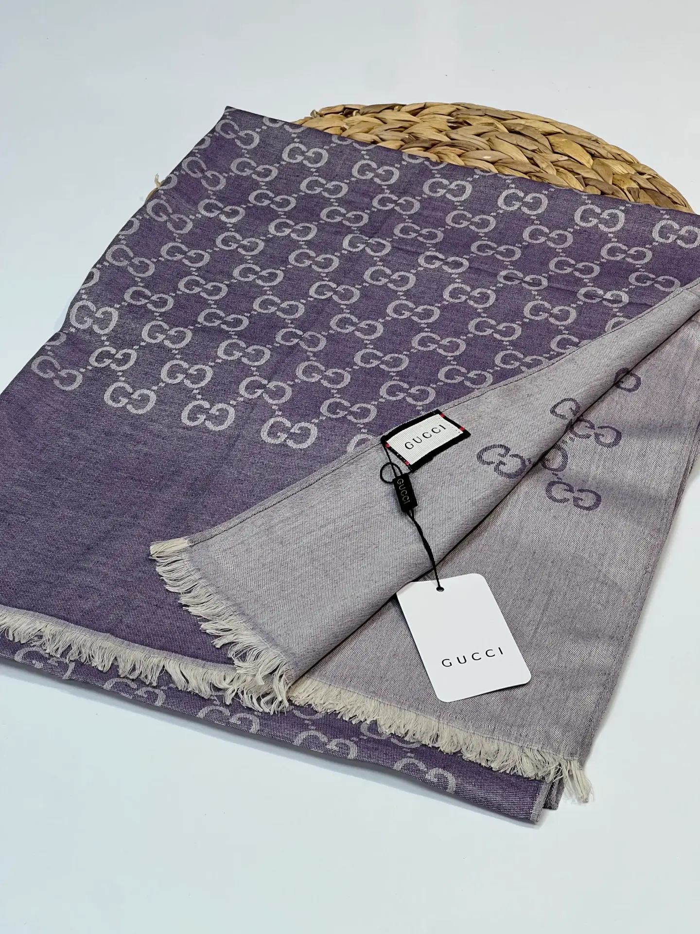 GUCCI KAŞMİR PAMUK İPEK ŞAL 1076 LİLA