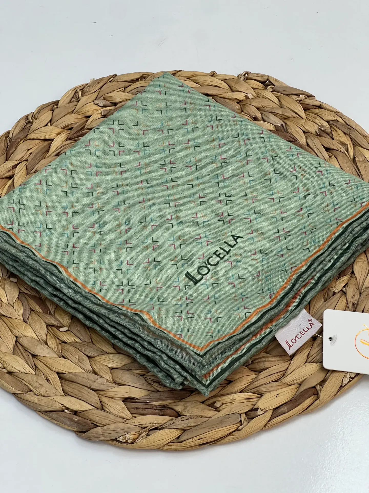 LOCELLA MİNİ DESENLİ SOFT EŞARP 1031 MİNT YEŞİL
