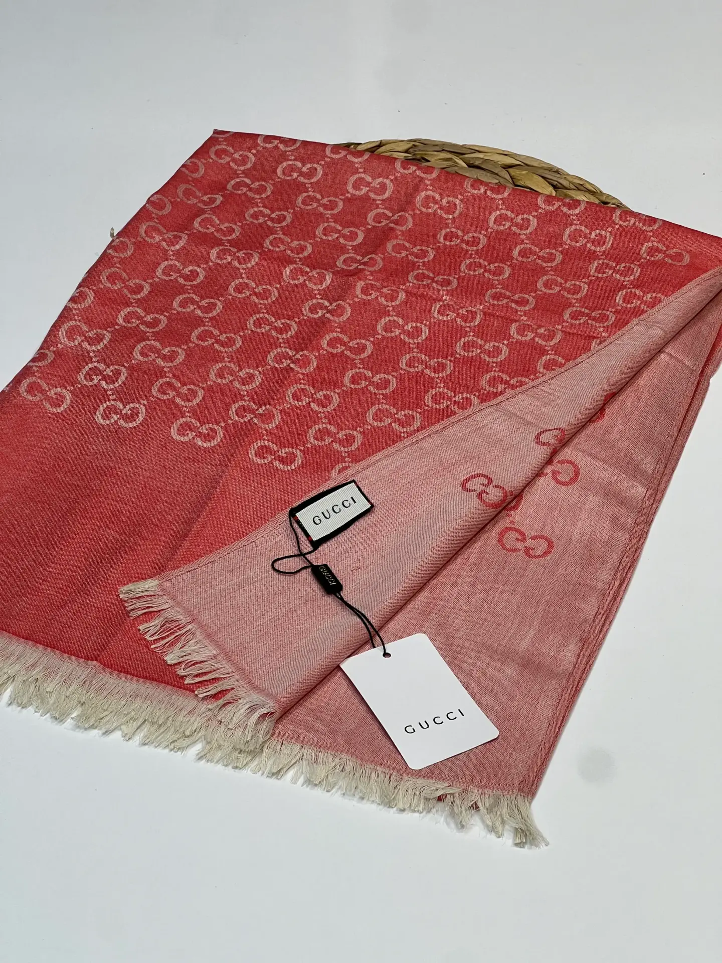 GUCCI KAŞMİR PAMUK İPEK ŞAL 1076 ŞEFTALİ