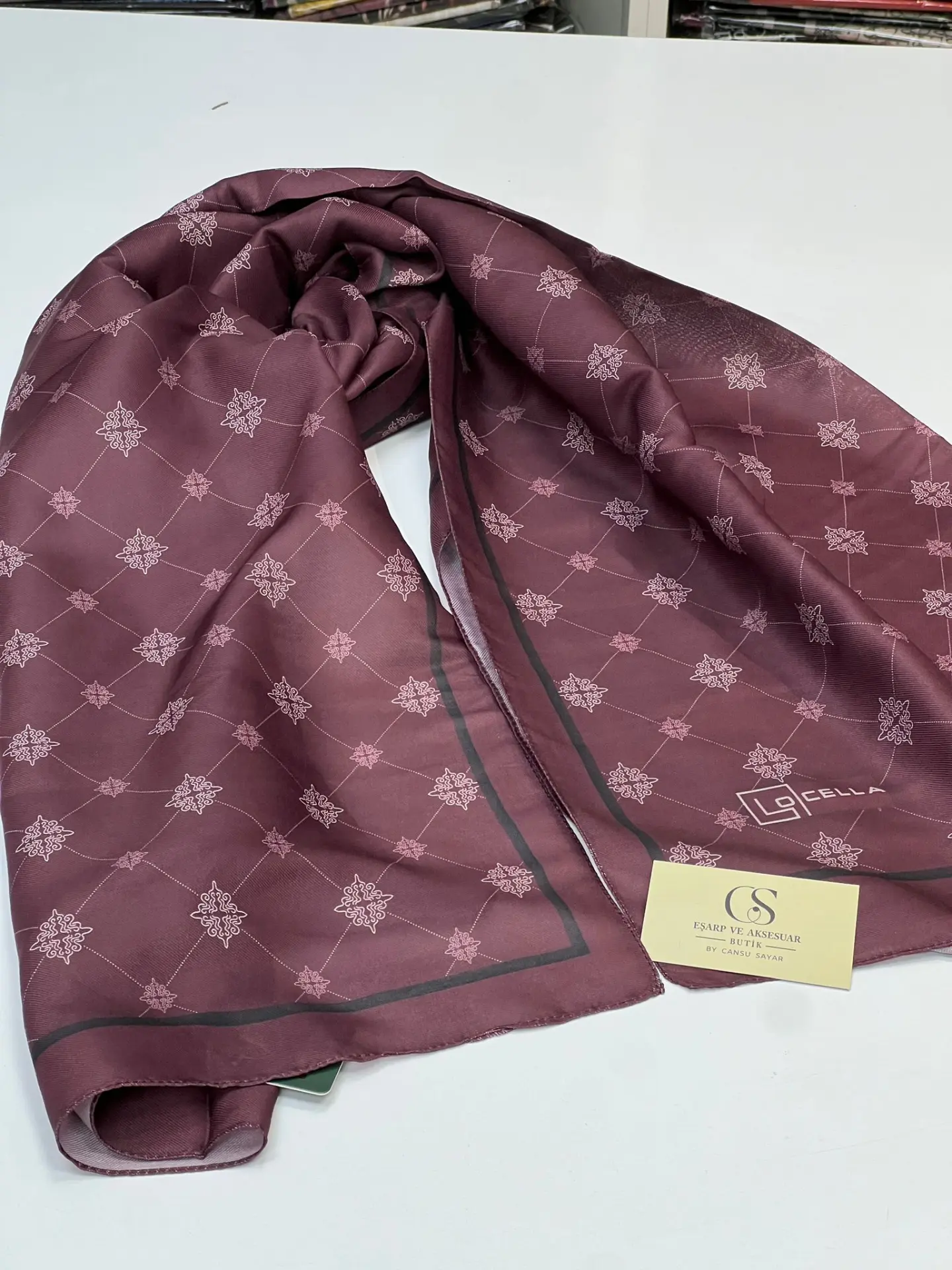 LOCELLA SOFT PAMUK ŞAL BORDO