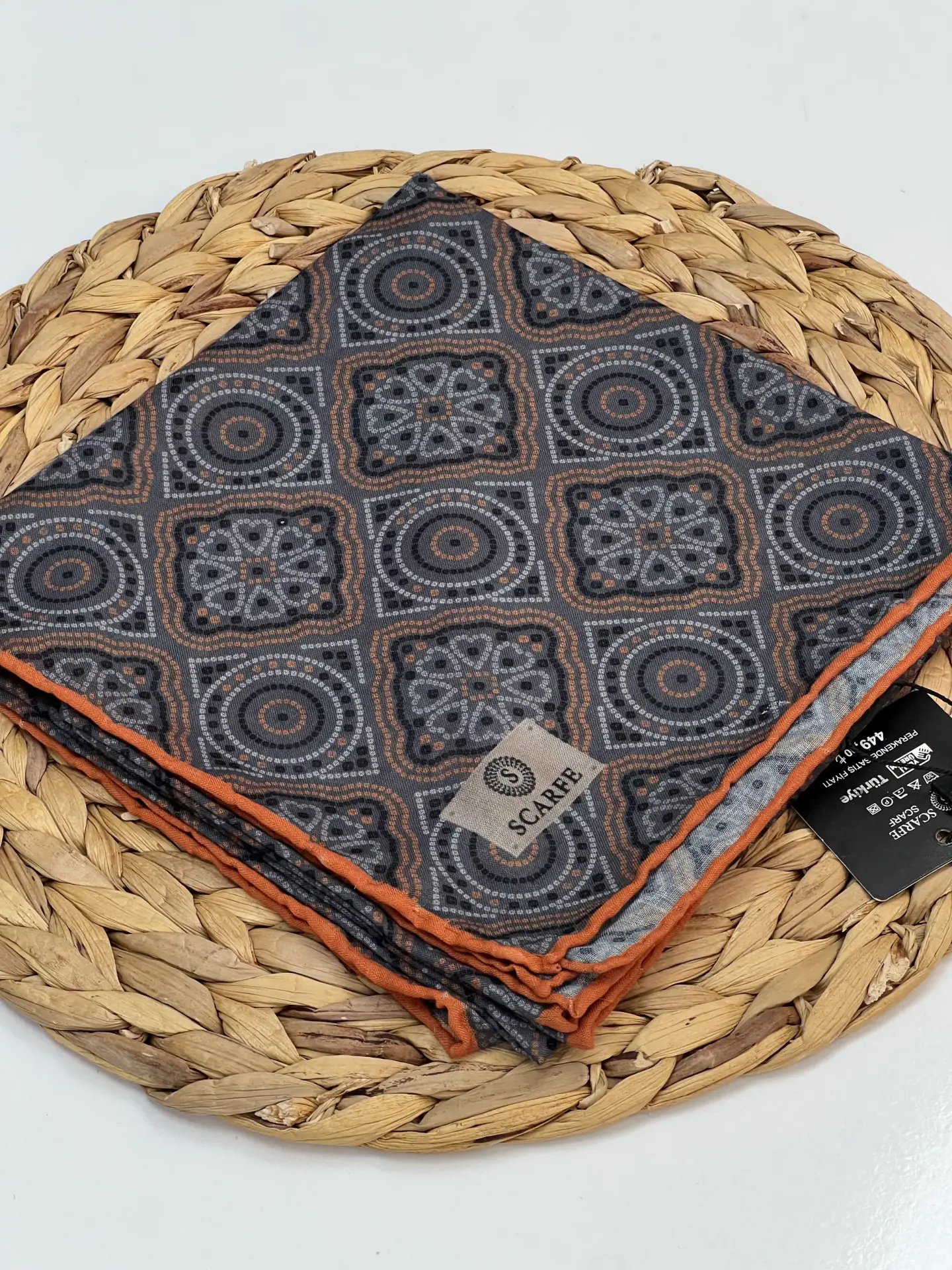 SCARFE BATİK DESEN SOFT EŞARP ANTRASİT