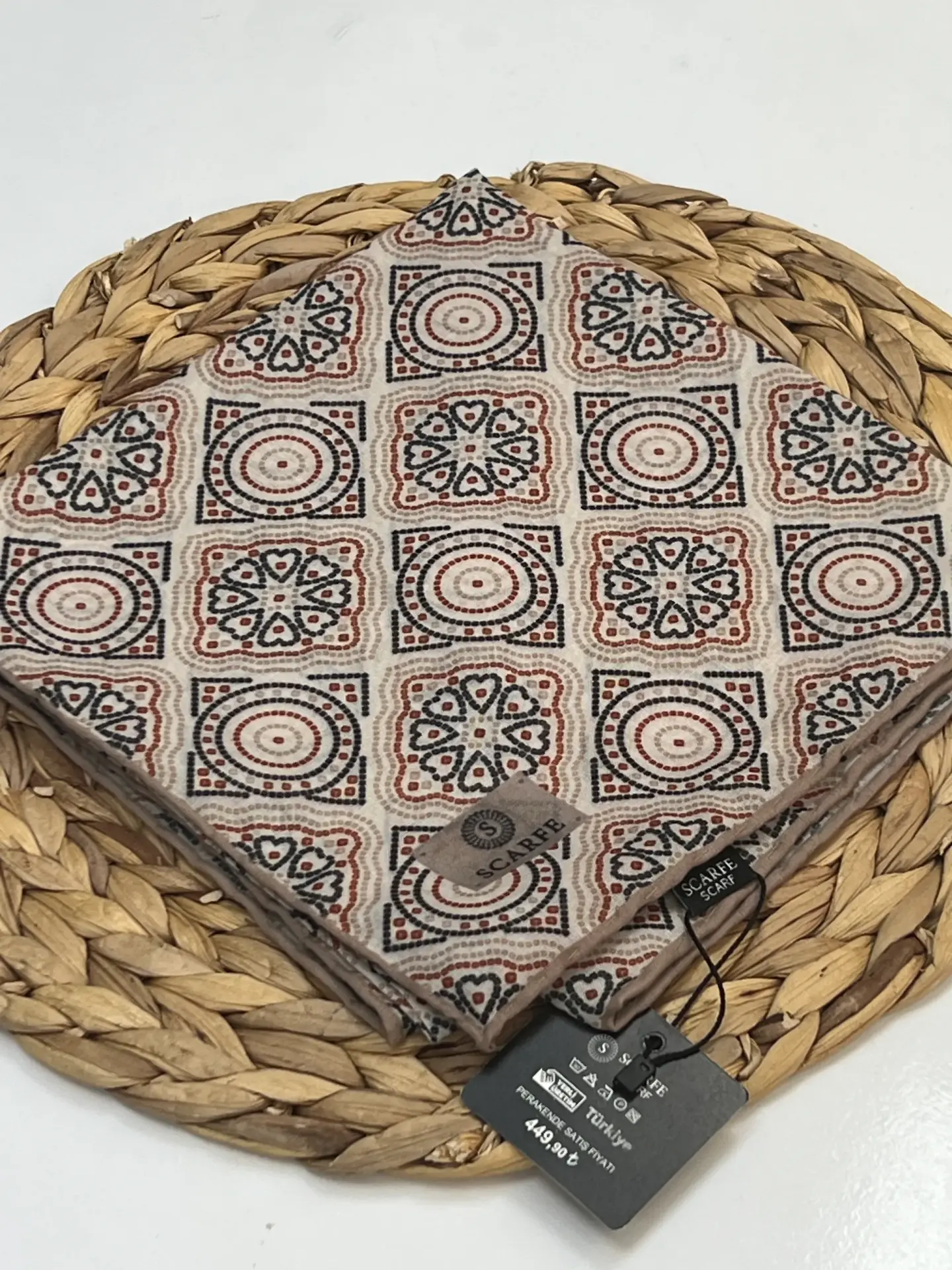 SCARFE BATİK DESEN SOFT EŞARP BEJ