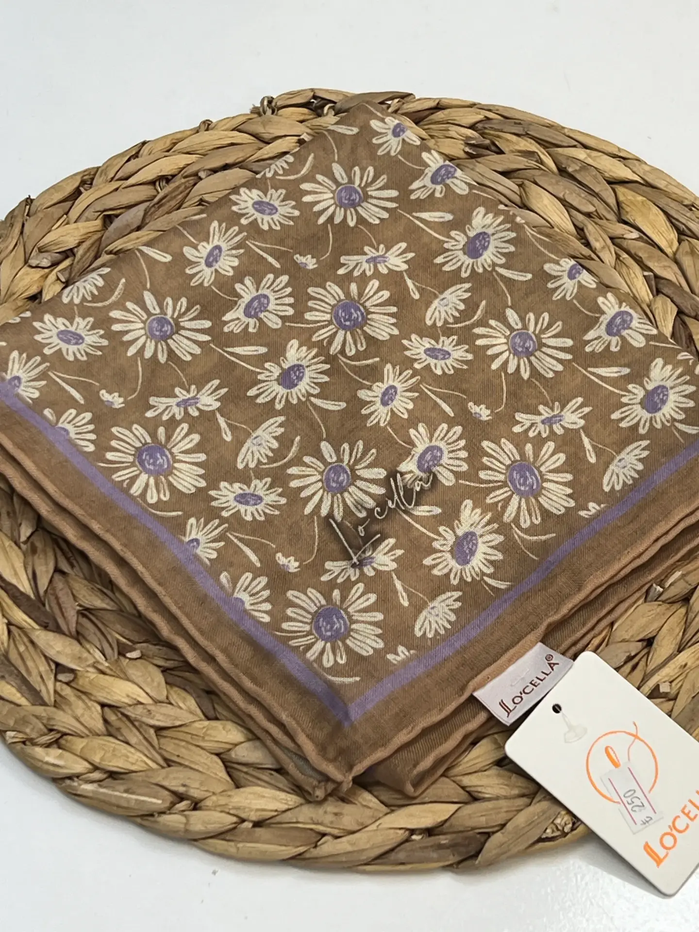 LOCELLA PAPATYA DESEN SOFT EŞARP 1031 SÜTLÜ KAHVE
