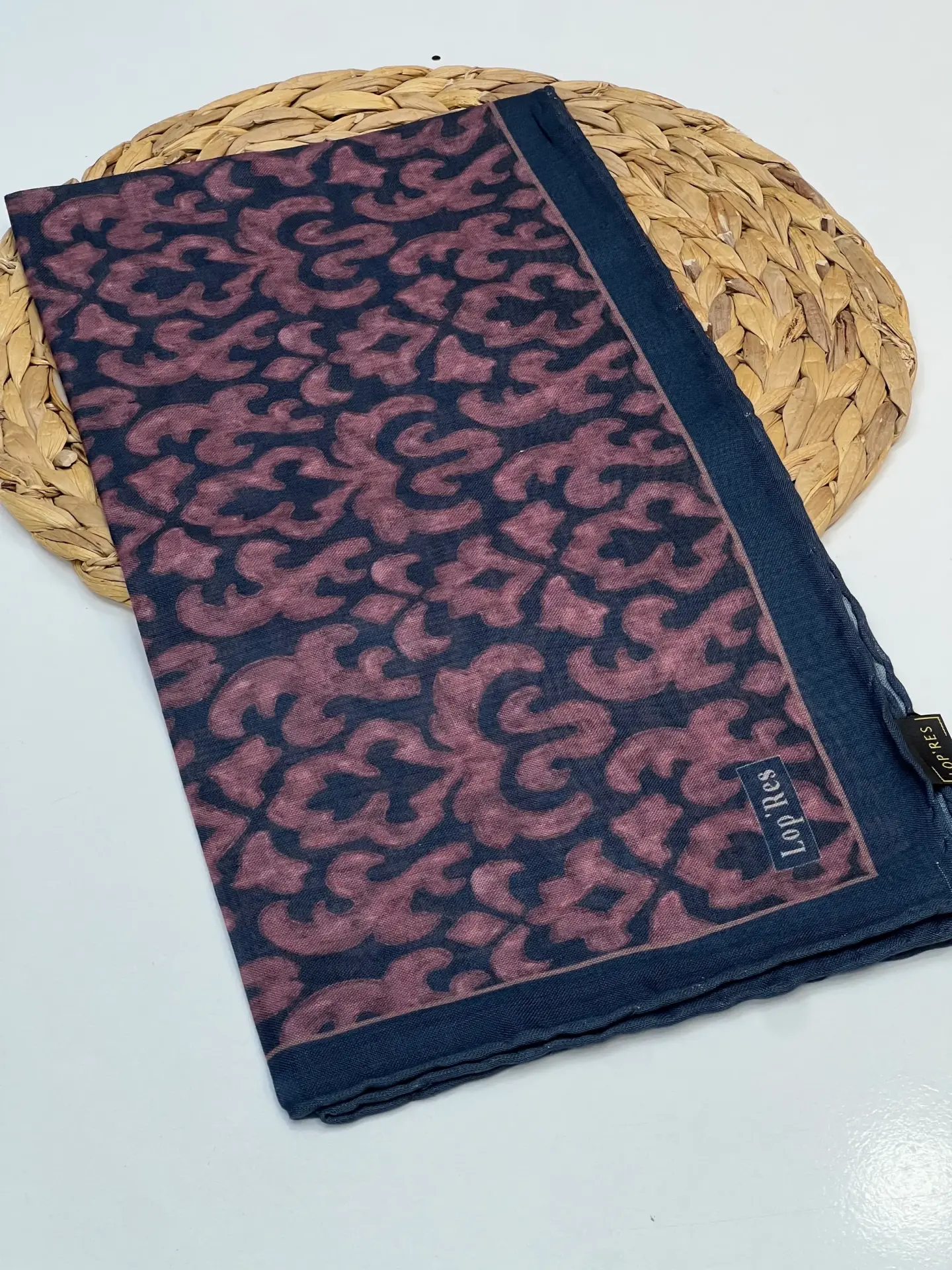 LOP RES ETNİK DESEN SOFT PAMUK EŞARP 1099 GÜL KURUSU