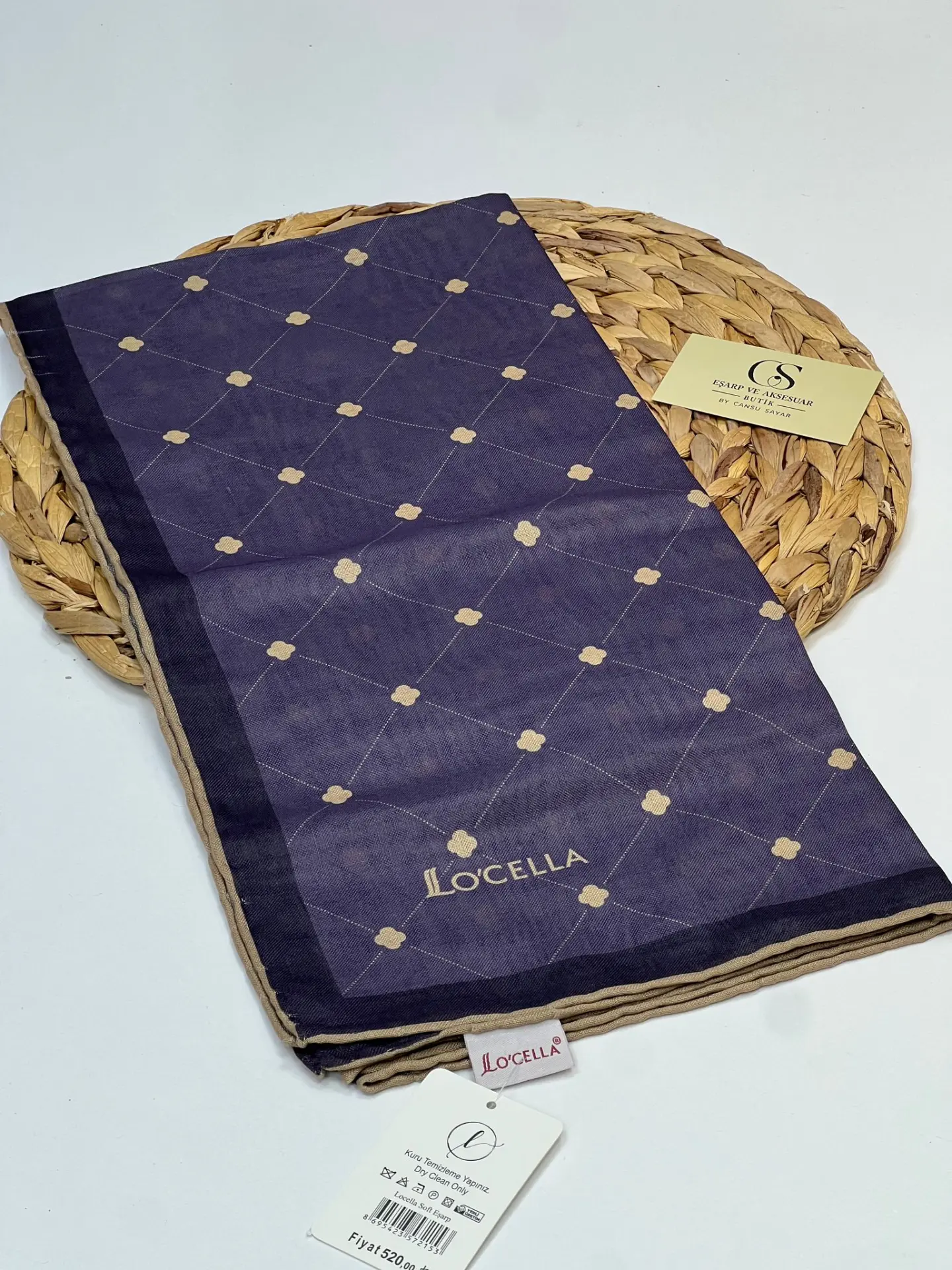 LOCELLA YONCA DESEN SOFT EŞARPLAR MOR