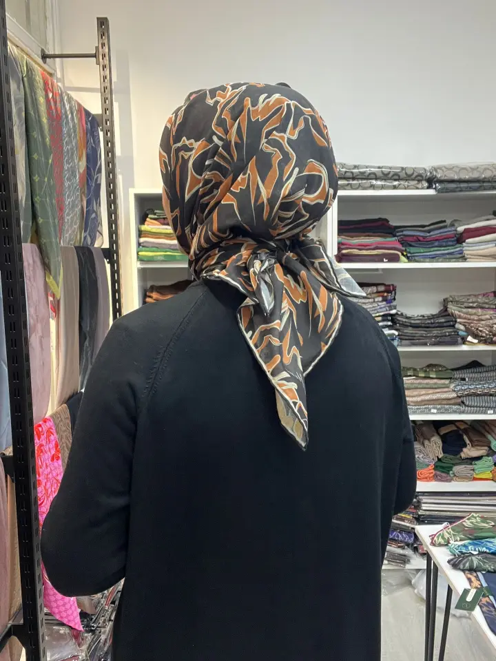 SİLK HOME SOFT PAMUK EŞARP 1016 SİYAH VİZON