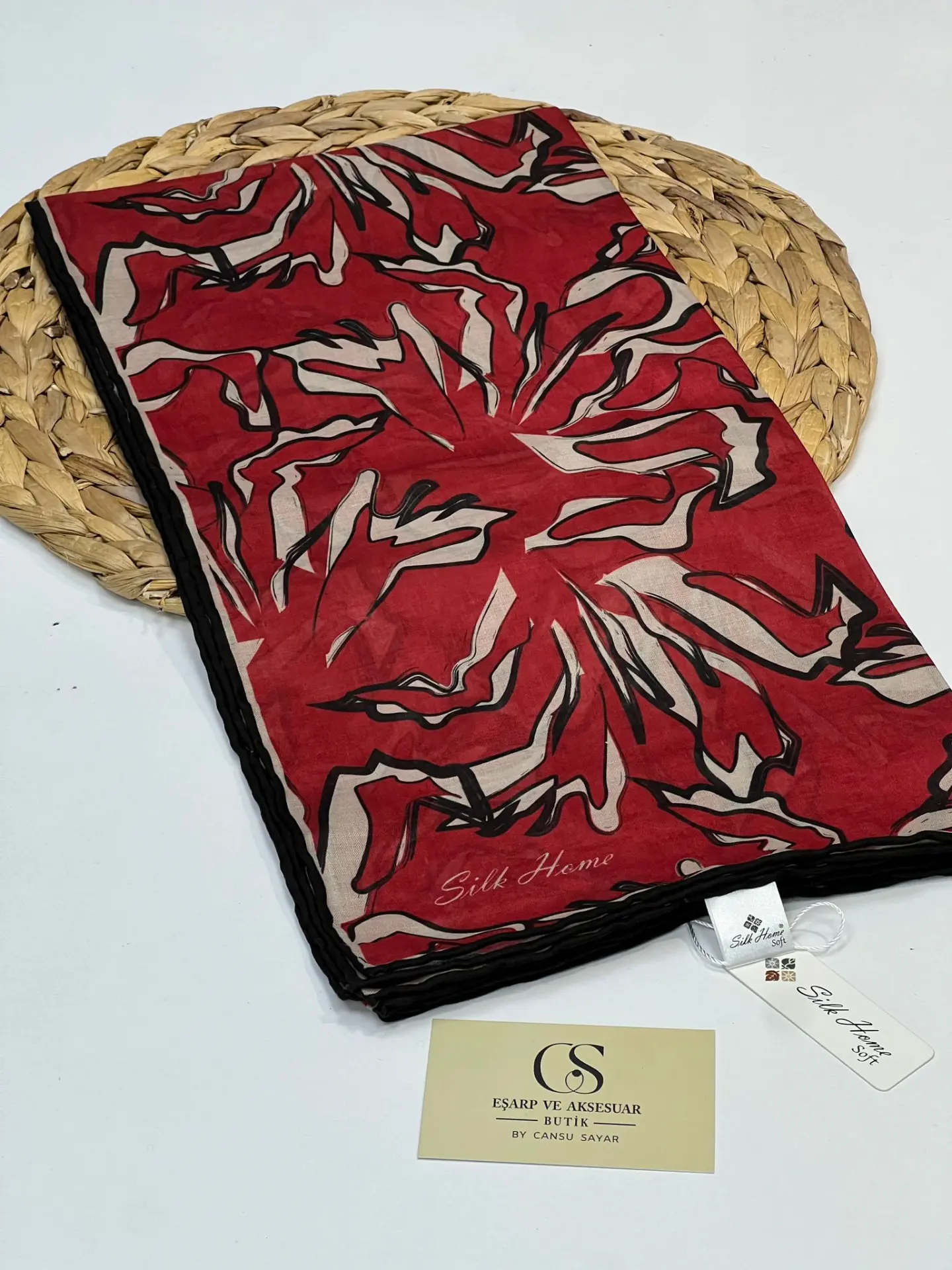 SİLK HOME SOFT PAMUK EŞARP 1016 KIRMIZI