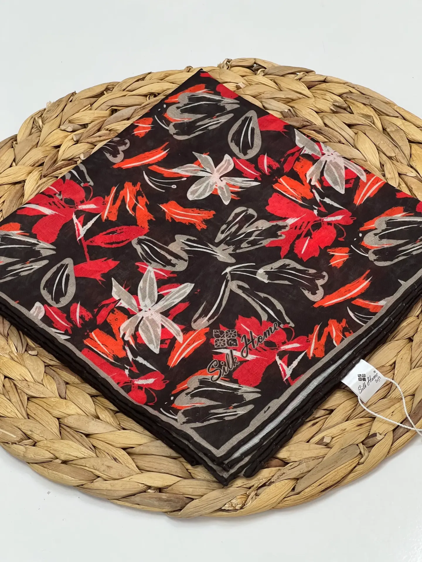 SİLK HOME RENKLİ ÇİÇEK DESEN SOFT EŞARP RENK 12
