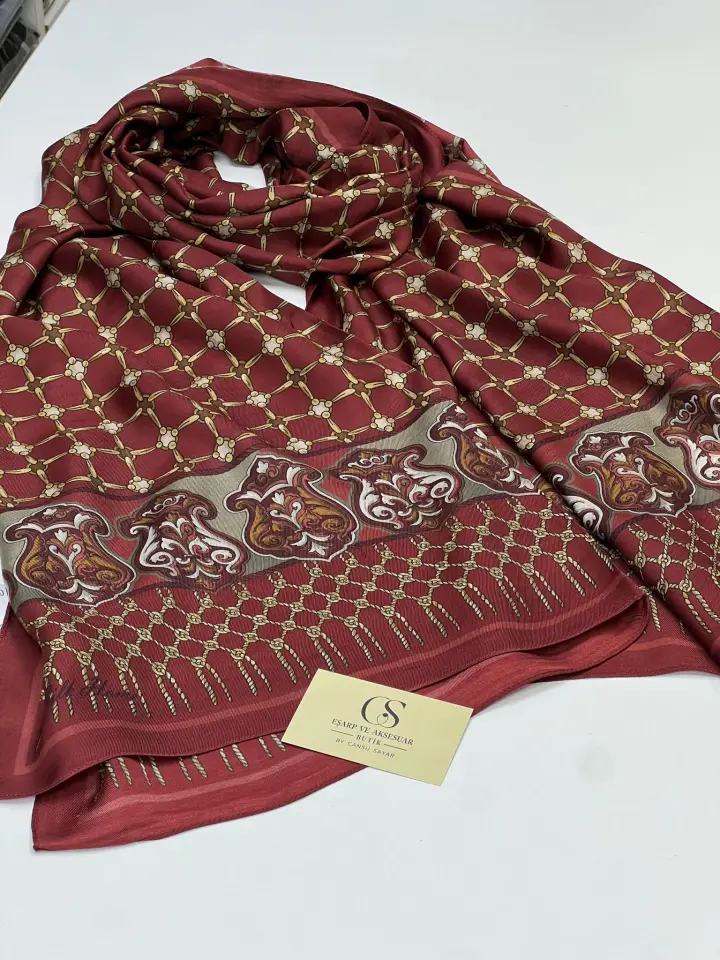 SİLK HOME ORGANİK ŞAL BORDO