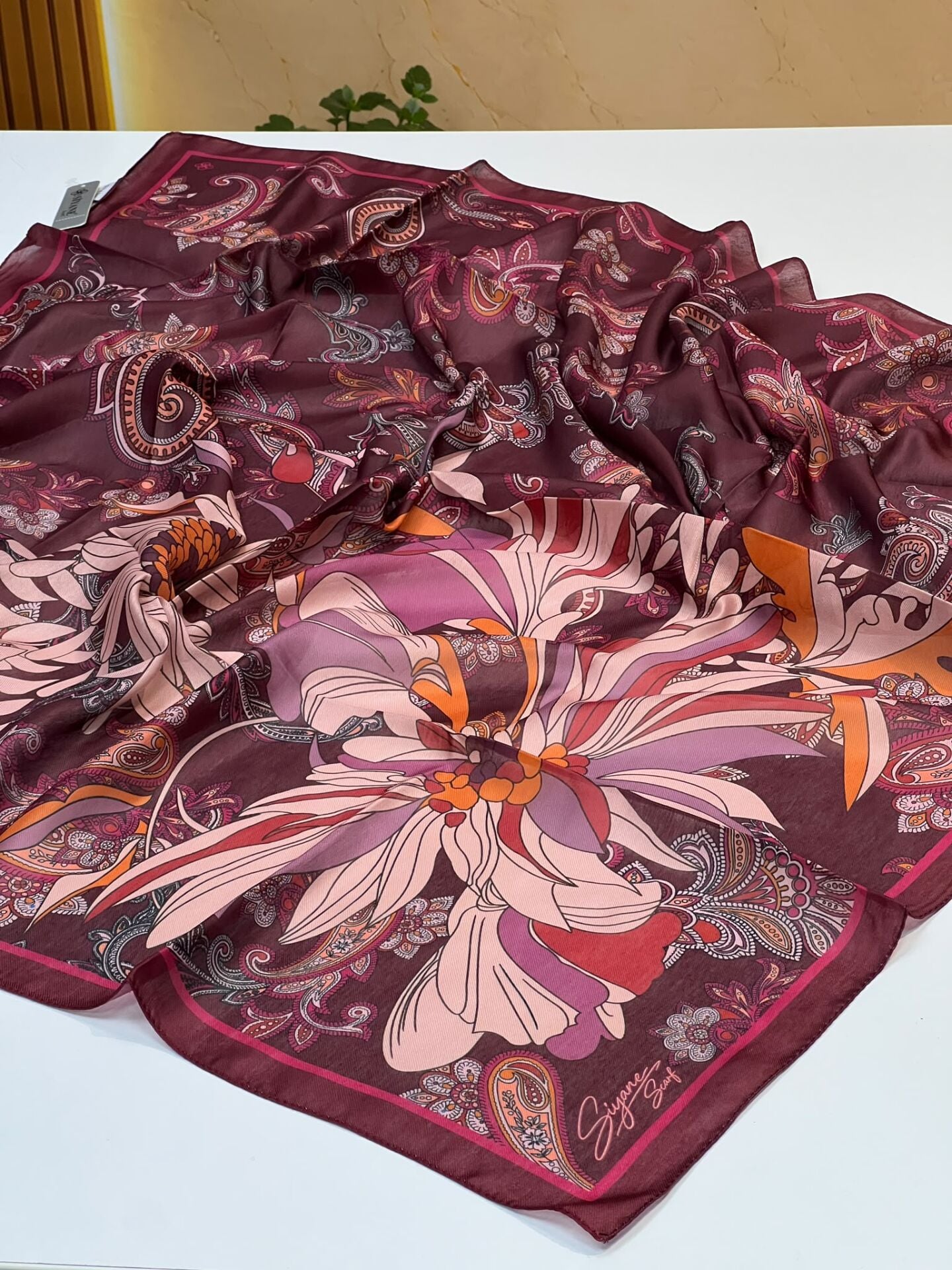 SİYANE SOFT PAMUK EŞARP 1225 BORDO