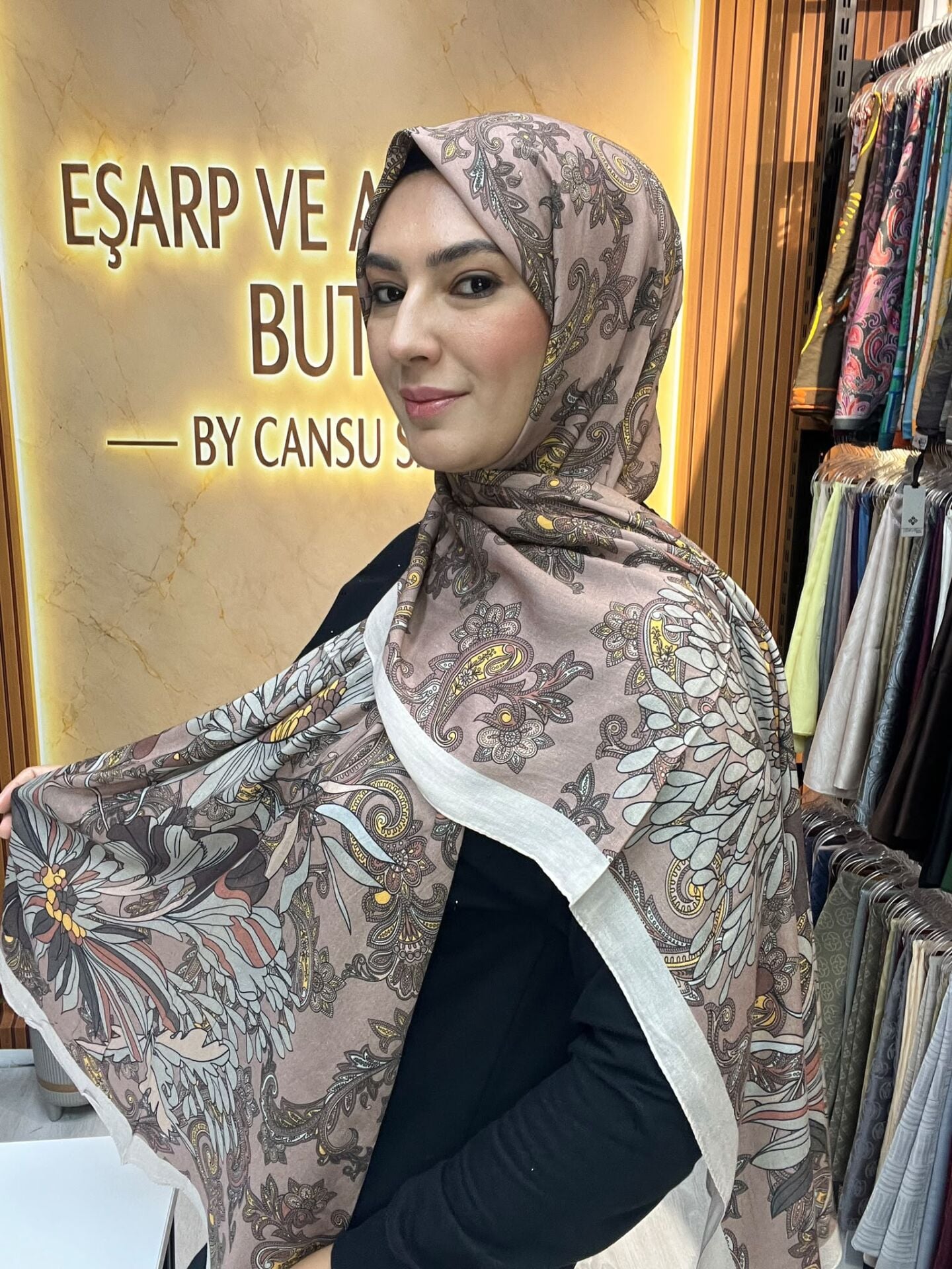 LUVENSARA PAMUK İPEK ŞAL 1227 VİZON