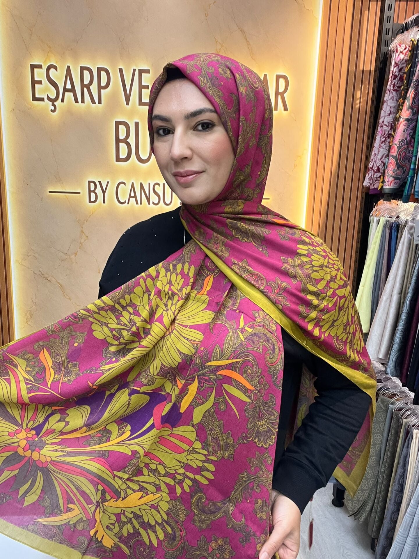 LUVENSARA PAMUK İPEK ŞAL 1227 FUŞYA