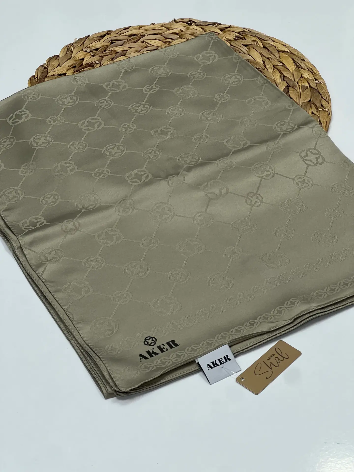 AKER SPORT MONOGRAM DESEN JAKAR ŞAL VİZON