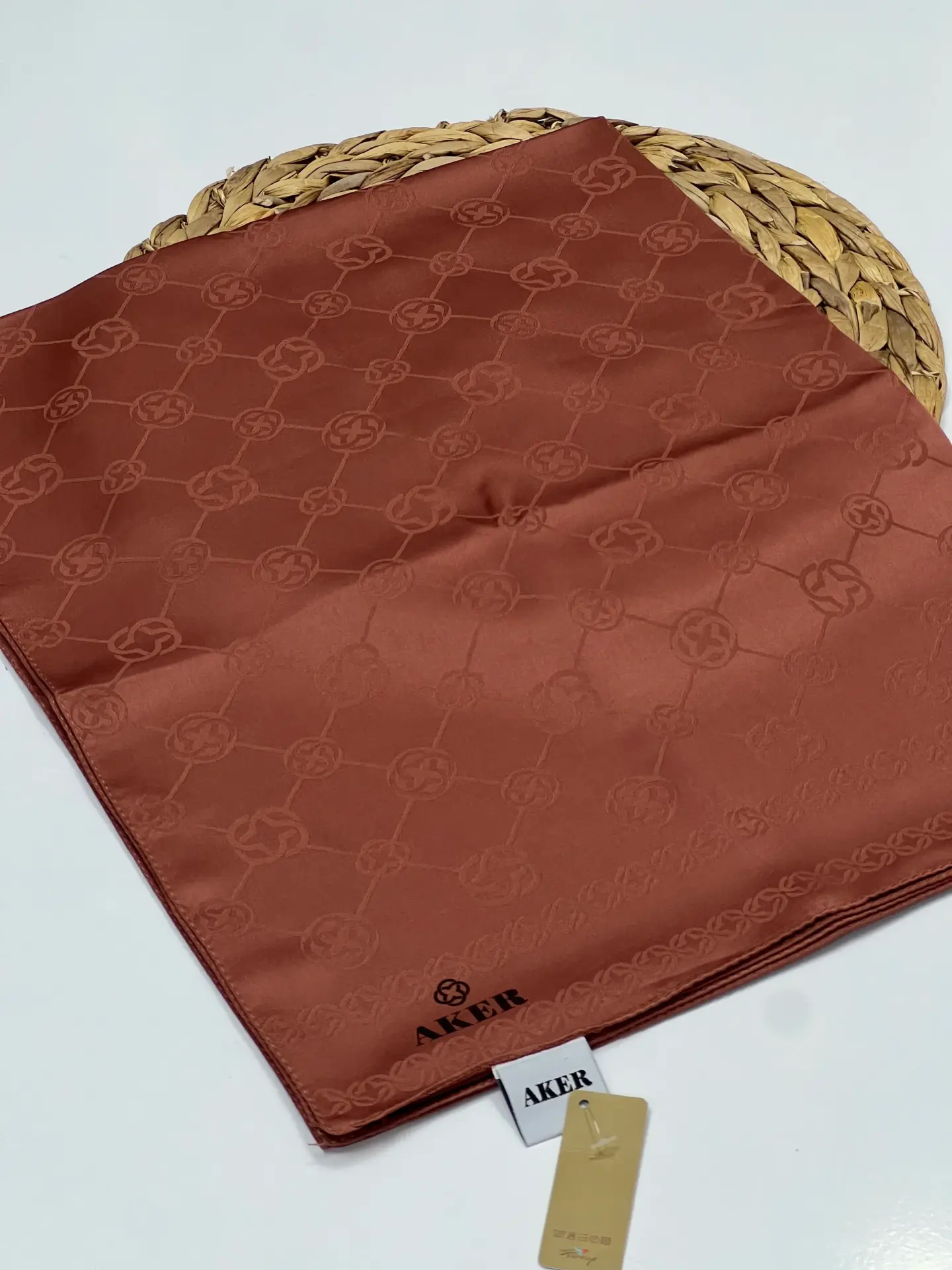 AKER SPORT MONOGRAM DESEN JAKAR ŞAL KİREMİT