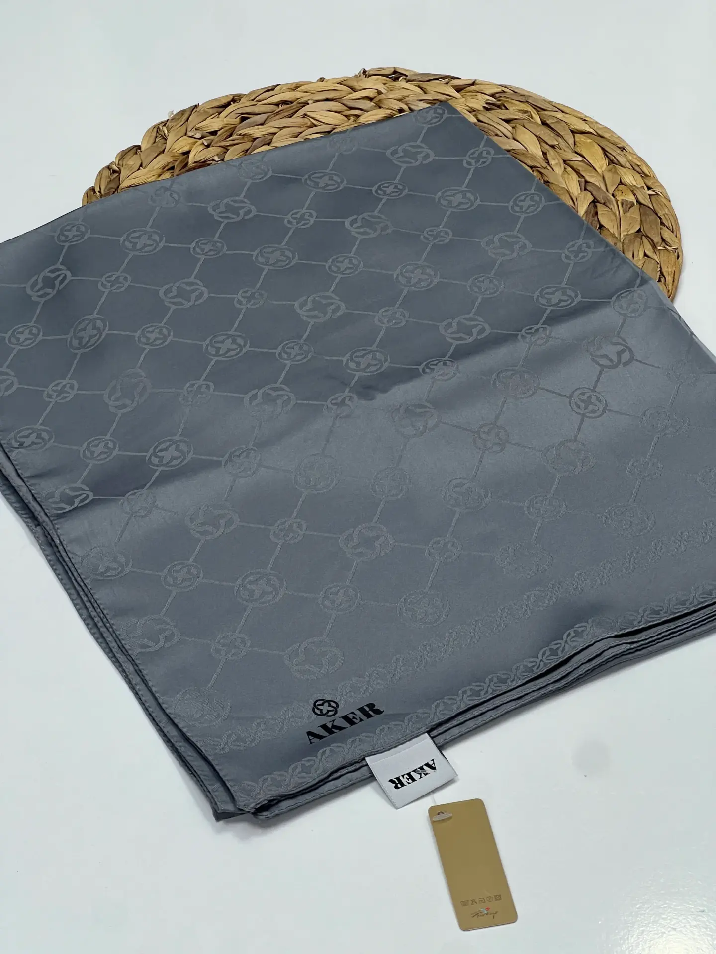 AKER SPORT MONOGRAM DESEN JAKAR ŞAL FÜME