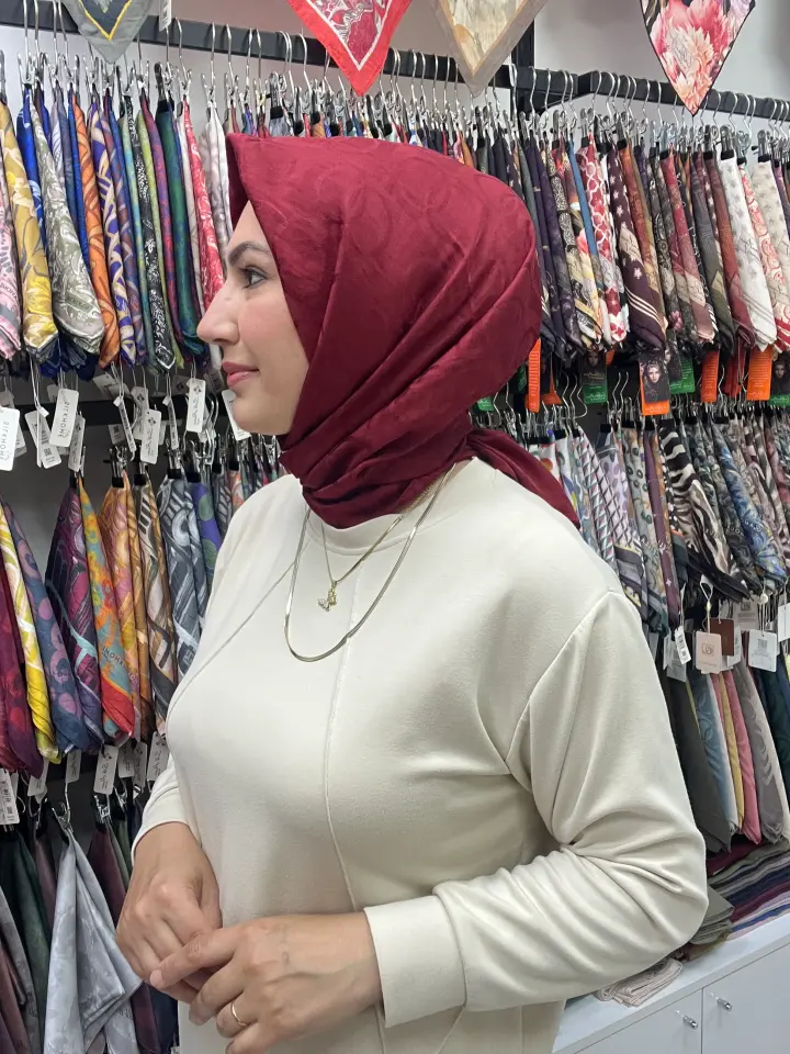 HALKA DESEN JAKAR EŞARP 1141 BORDO
