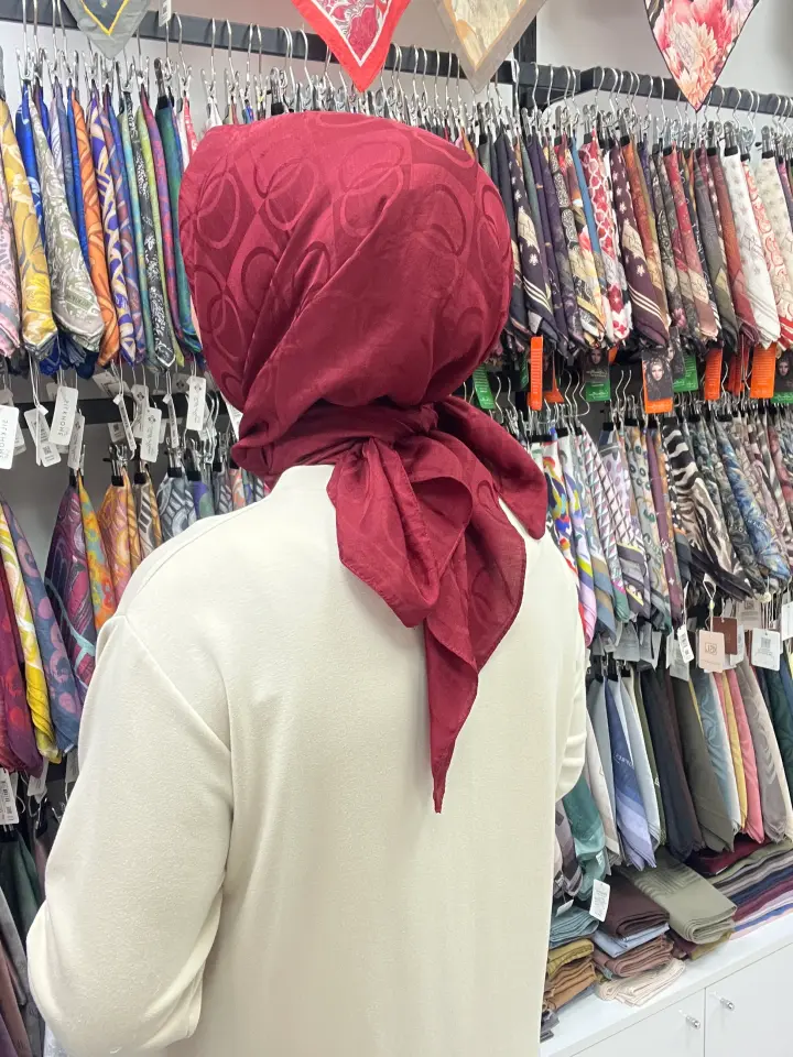 HALKA DESEN JAKAR EŞARP 1141 BORDO